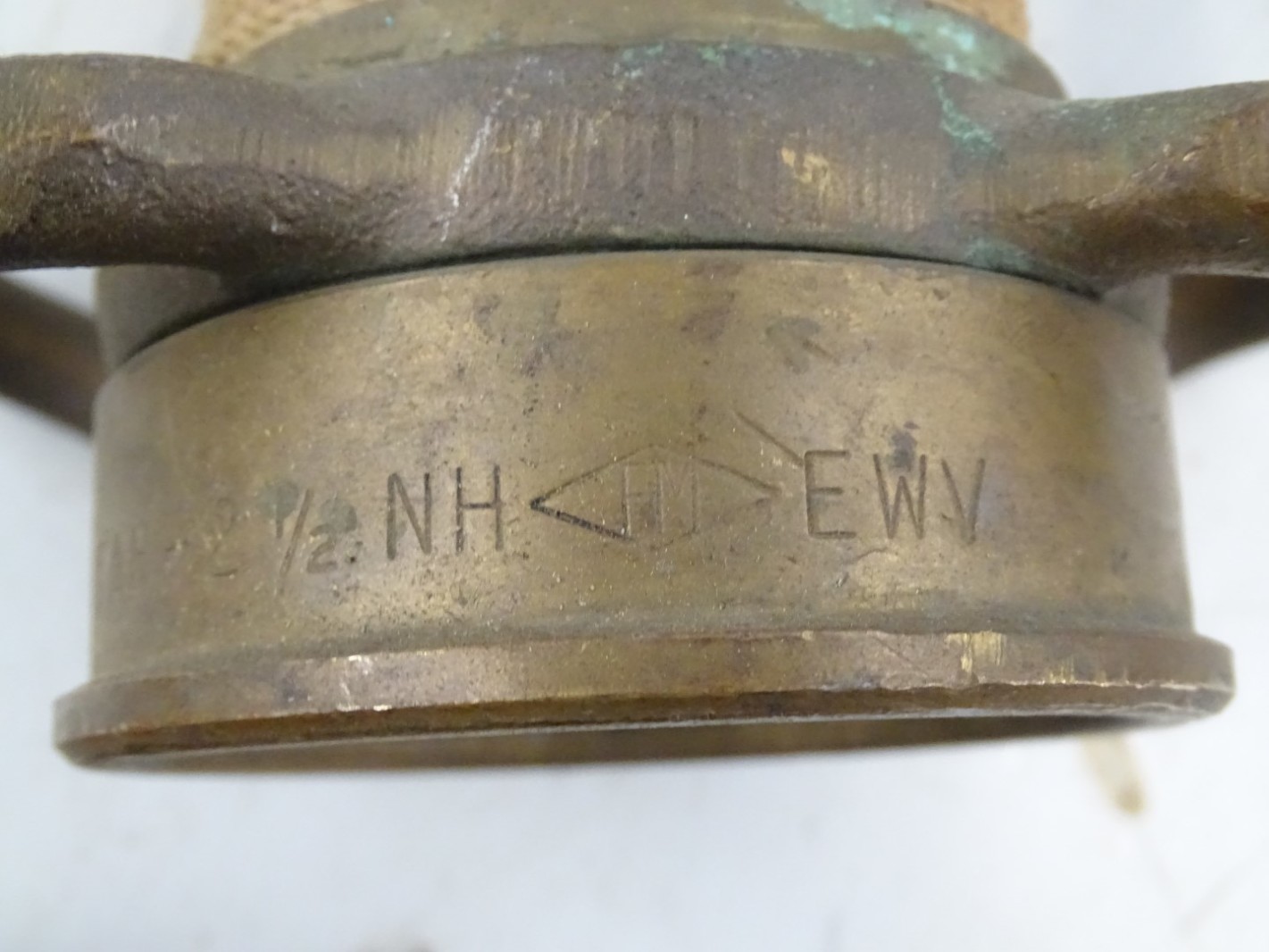 PlayPipe  Antique Brass & Copper Fireman Nozzle 2 1/2 NH , EWV