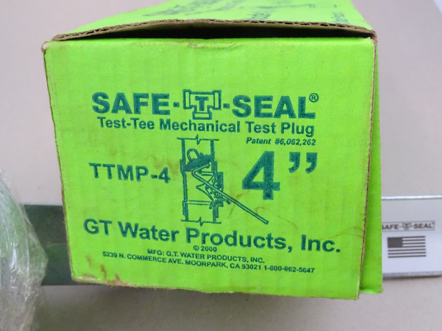 Safe-T-Seal  Test-Tee Mechnical Test Plug  Fits 4