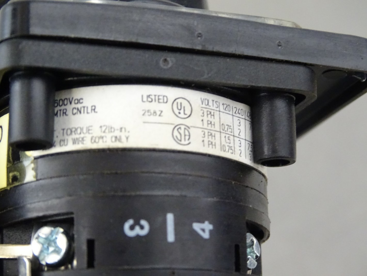 Salzer Rotary Cam Switch , S213 Joseph Fazzio, Incorporated
