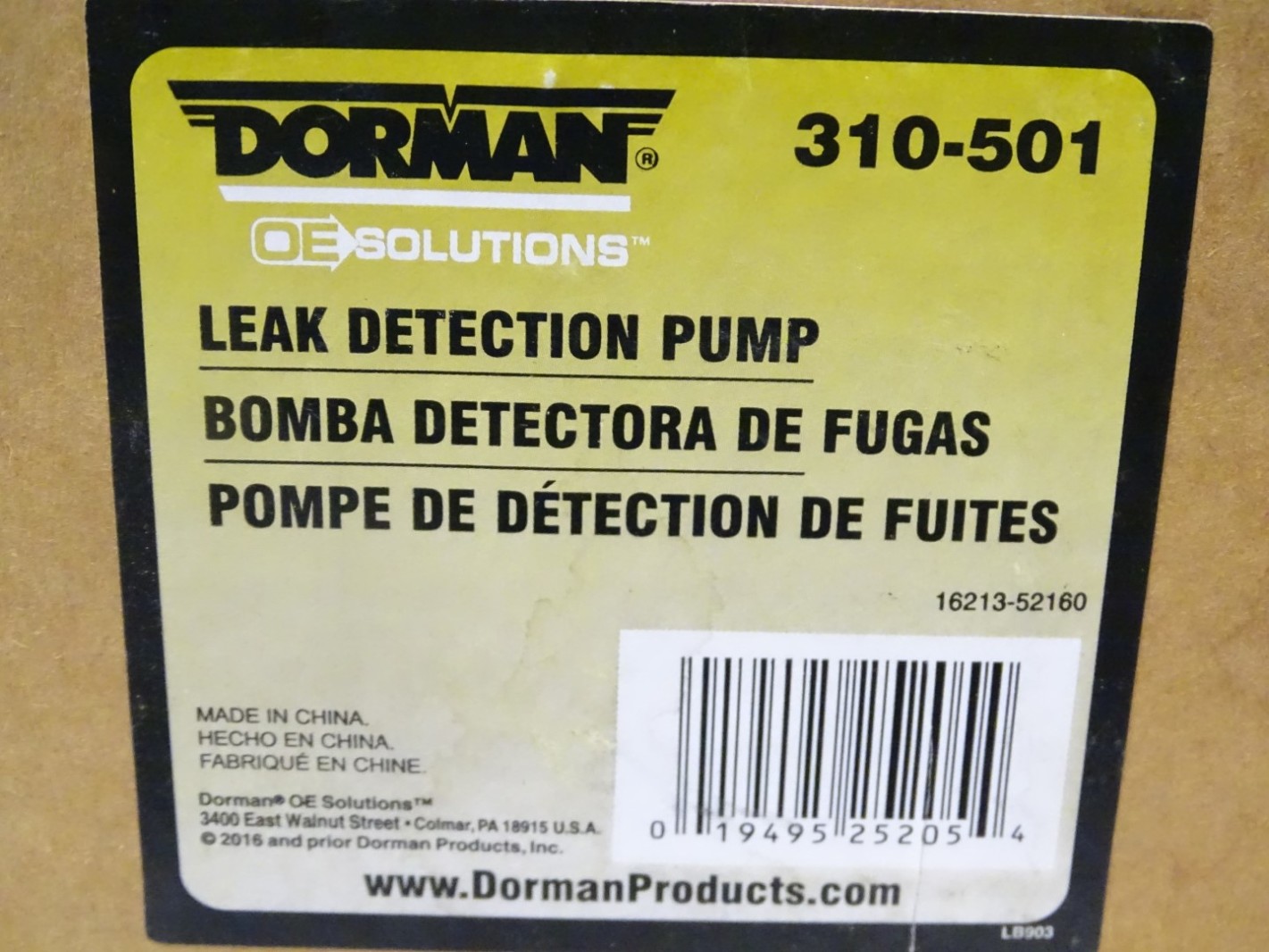Dorman Leak Detection Pump , 310501 Joseph Fazzio, Incorporated