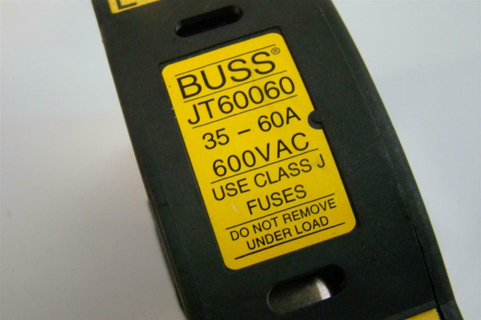 BUSS DIN Rail Mount Fuse Block 3560A 200kA 75C Wire 600VAC JT60060