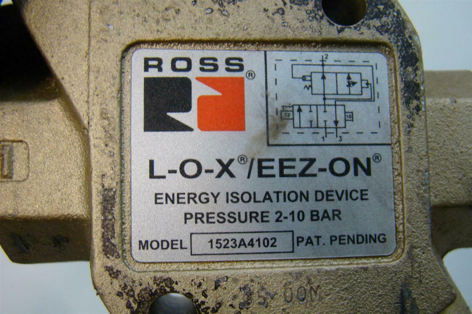 Ross L-O-X/EEZ-ON Energy Isolation Device Pressure 2-10 Bar 1523A4102 ...