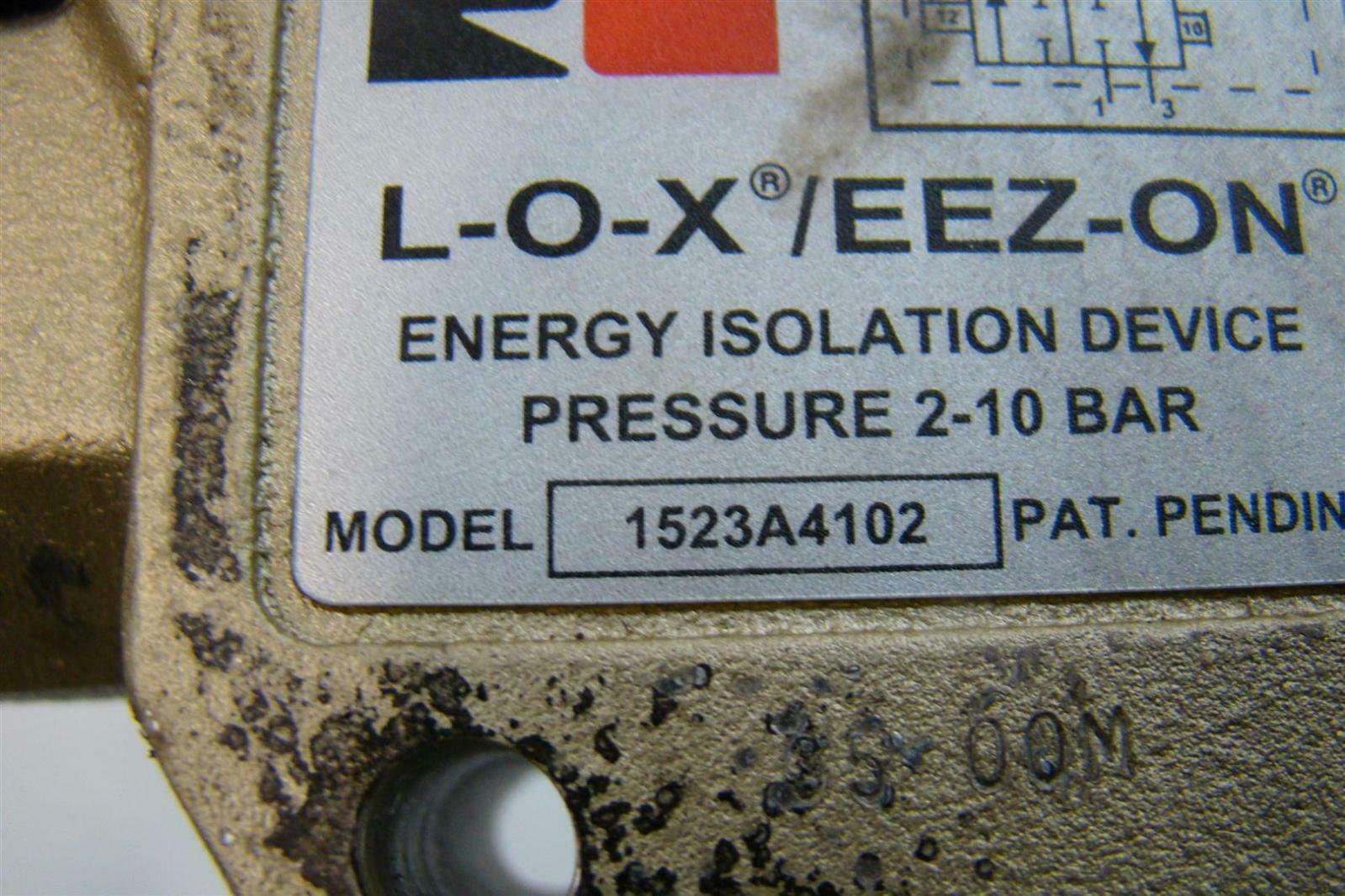 Ross L-O-X/EEZ-ON Energy Isolation Device Pressure 2-10 Bar 1523A4102 ...