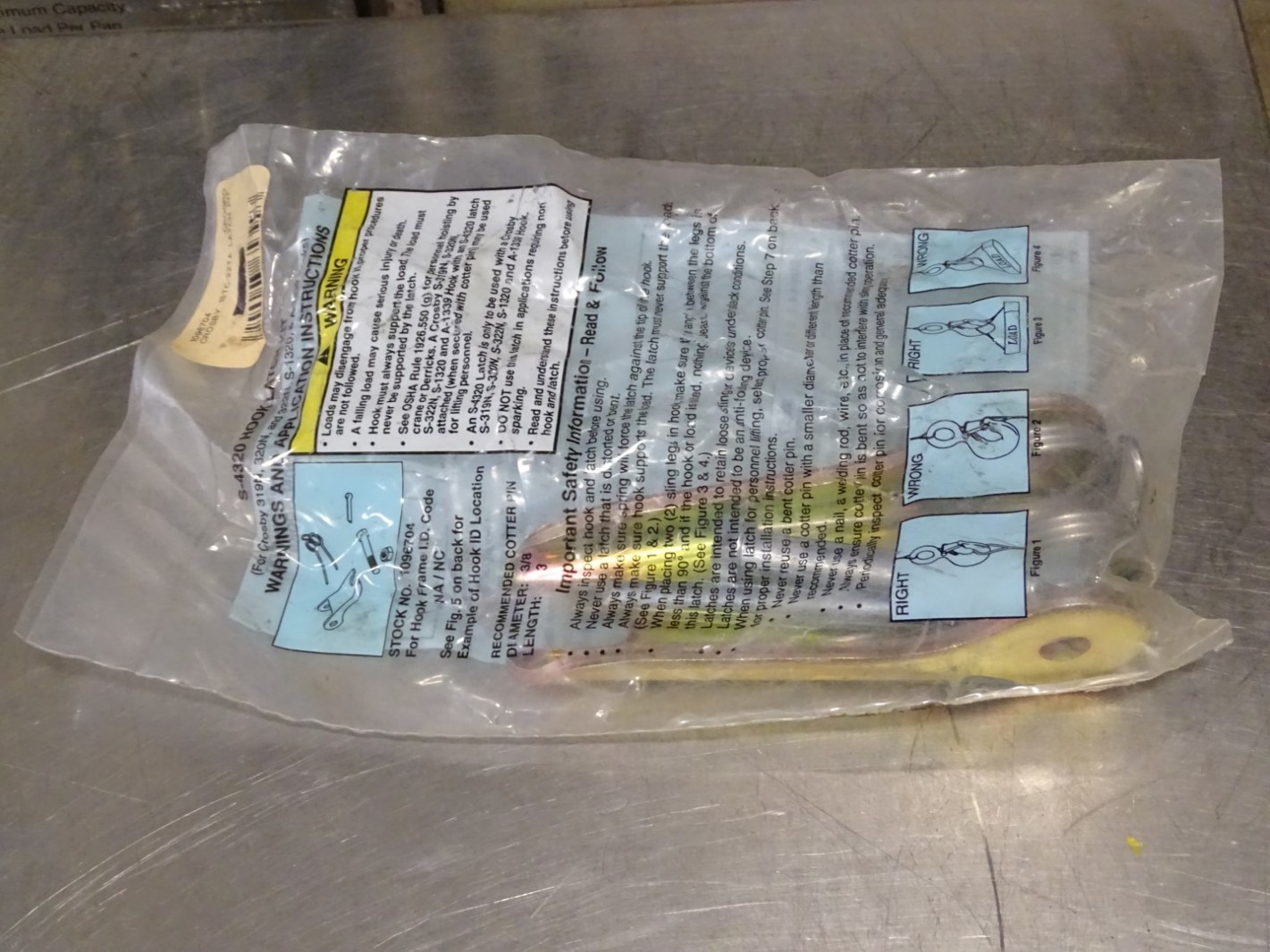 Crosby Hook Latch Kit , S4320 Joseph Fazzio, Incorporated