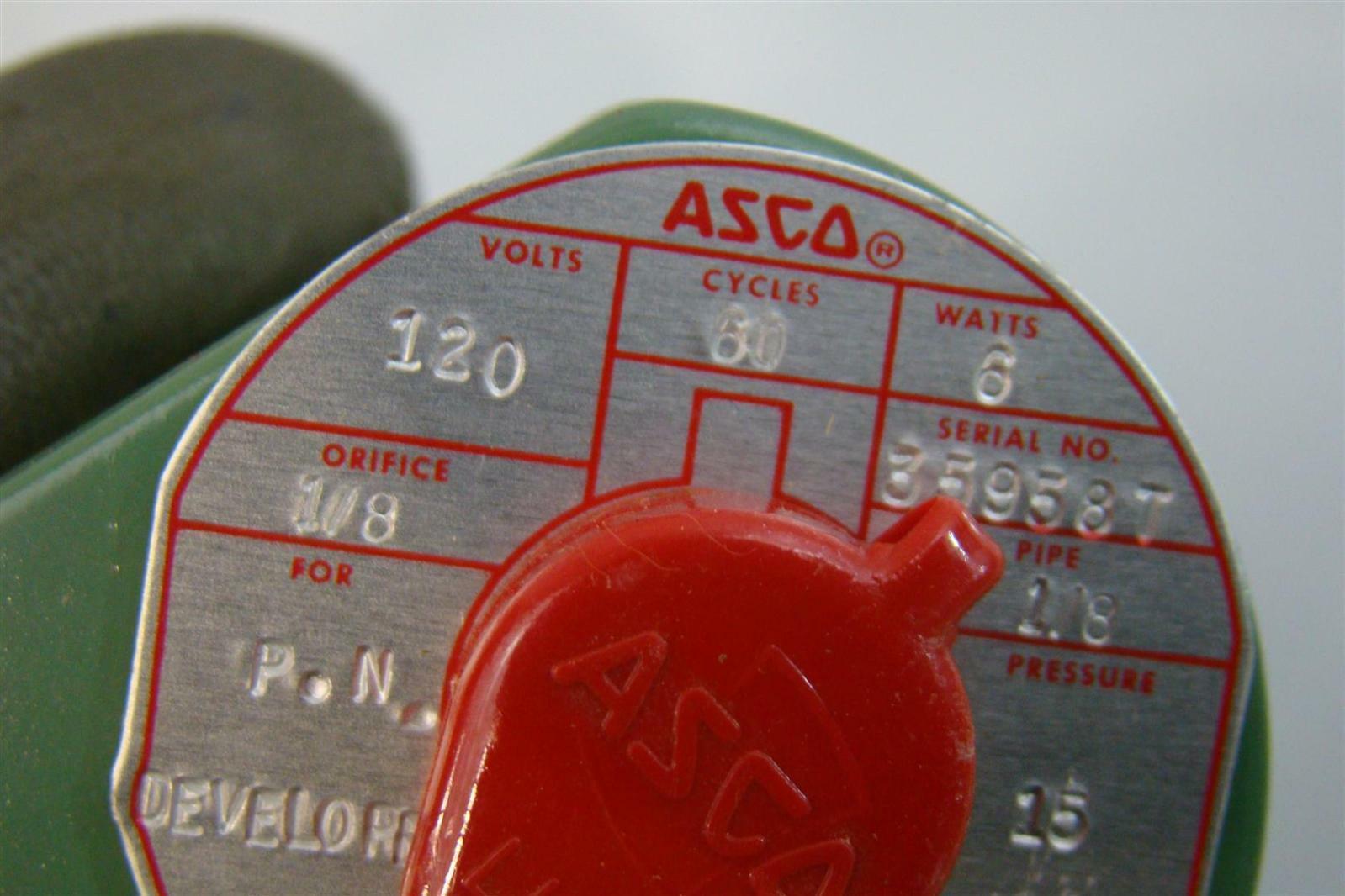 Automatic Switch Co. RedHat Solenoid Valves Asco 120V 60Cycles 6Watts