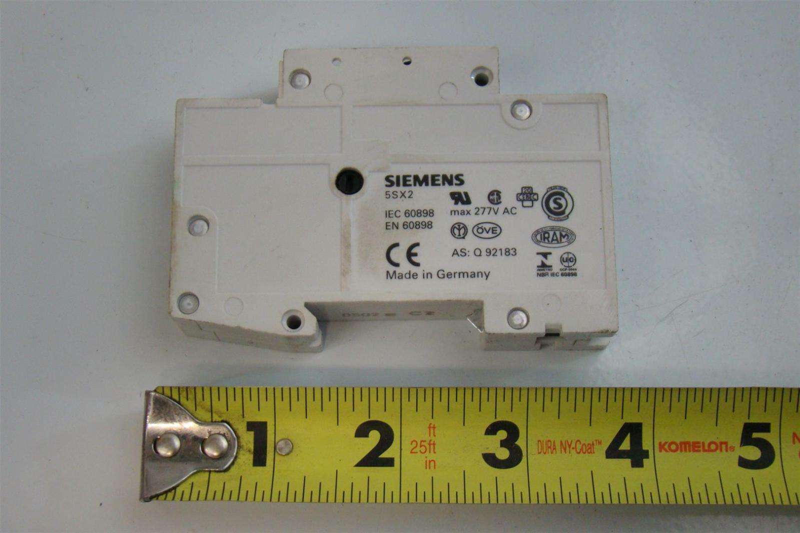 Siemens DIN Mount Circuit Breaker 2A 277V AC 230/400V 5SX2 Q 92183