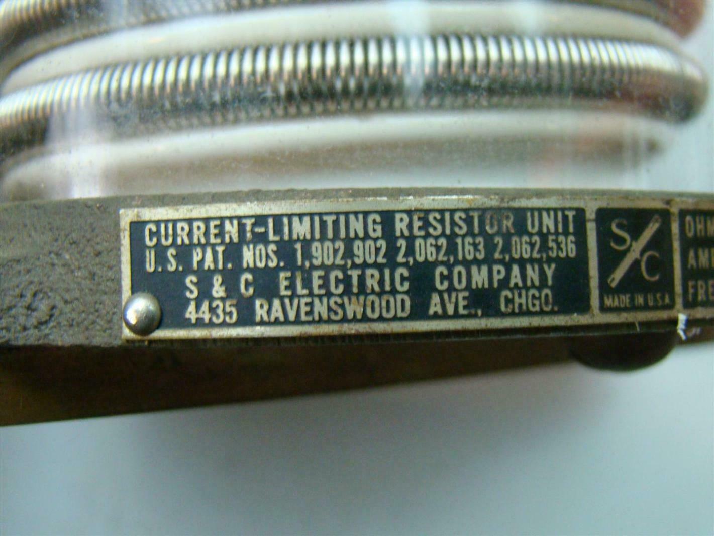 CurrentLimiting Resistor Unit 45OHMS 1A 60Freq 18963 Joseph Fazzio