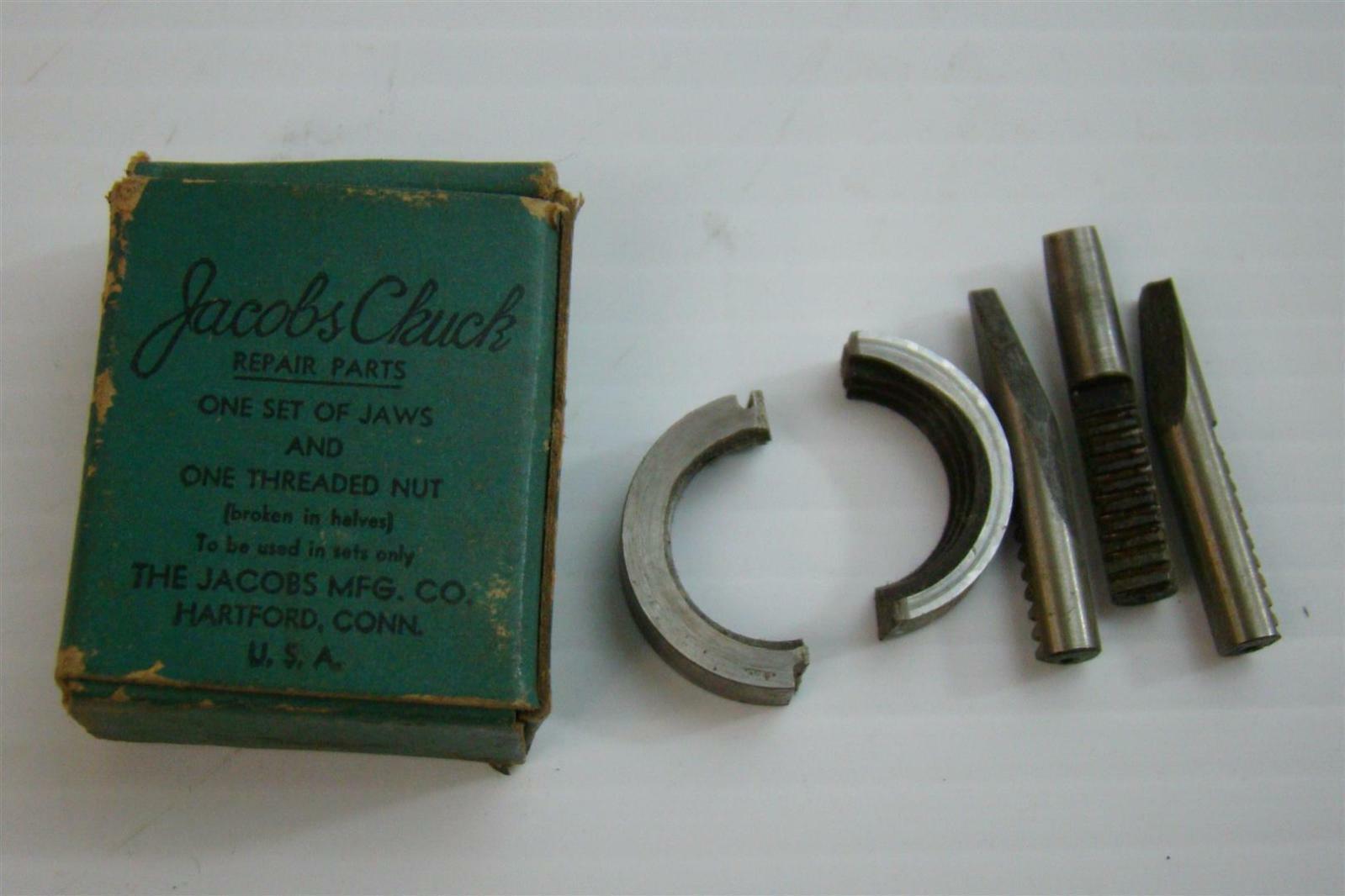 Jacobs Chuck One Set of Jaws and One Threaded Nut 11A1B Joseph
