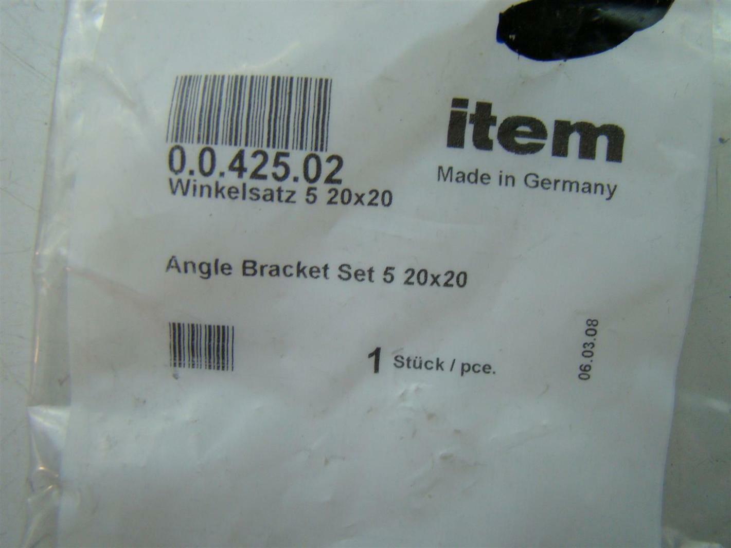 Winkelsatz Angle Bracket Set 5 20x20 0.0.425.02