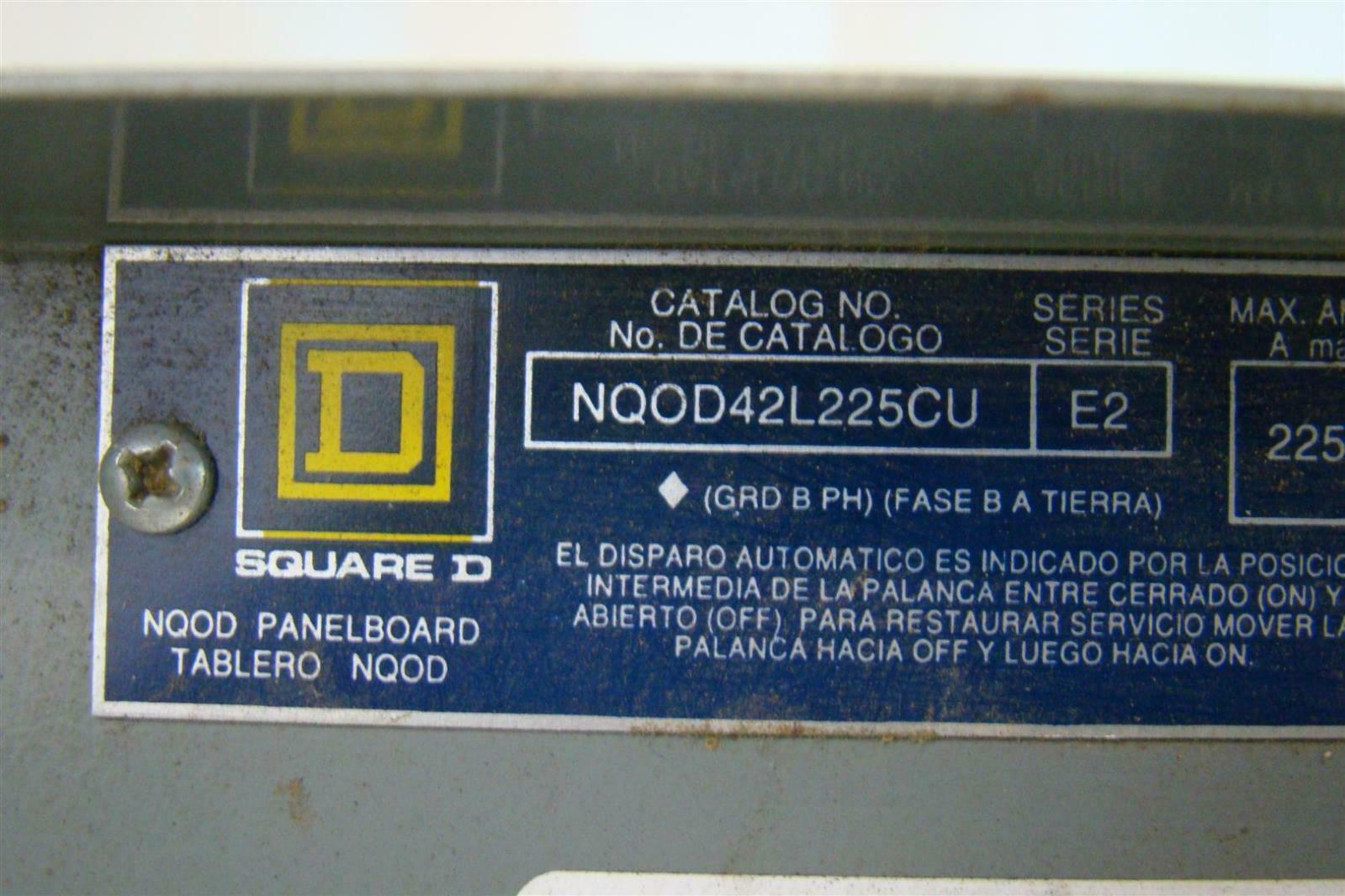 Square D 225Amps 120/240Vac 1PH NQ0D42L225CU