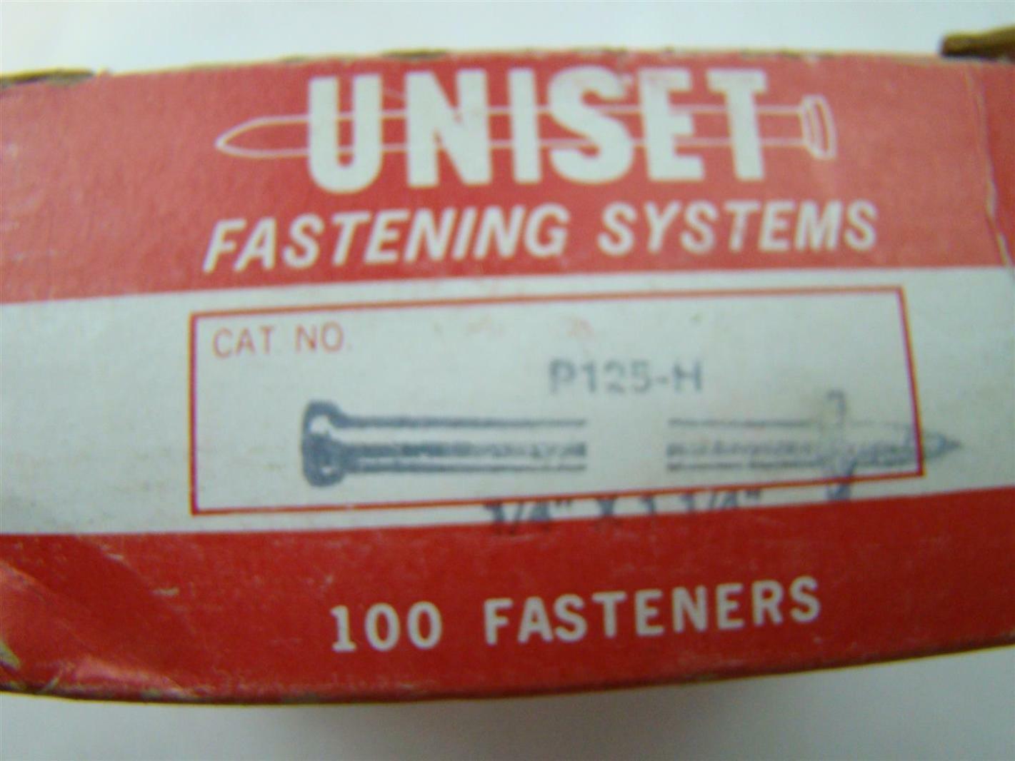 Uniset Fastening Systems Power Actuated Fasteners 1/4" x 1 1/4" P125H
