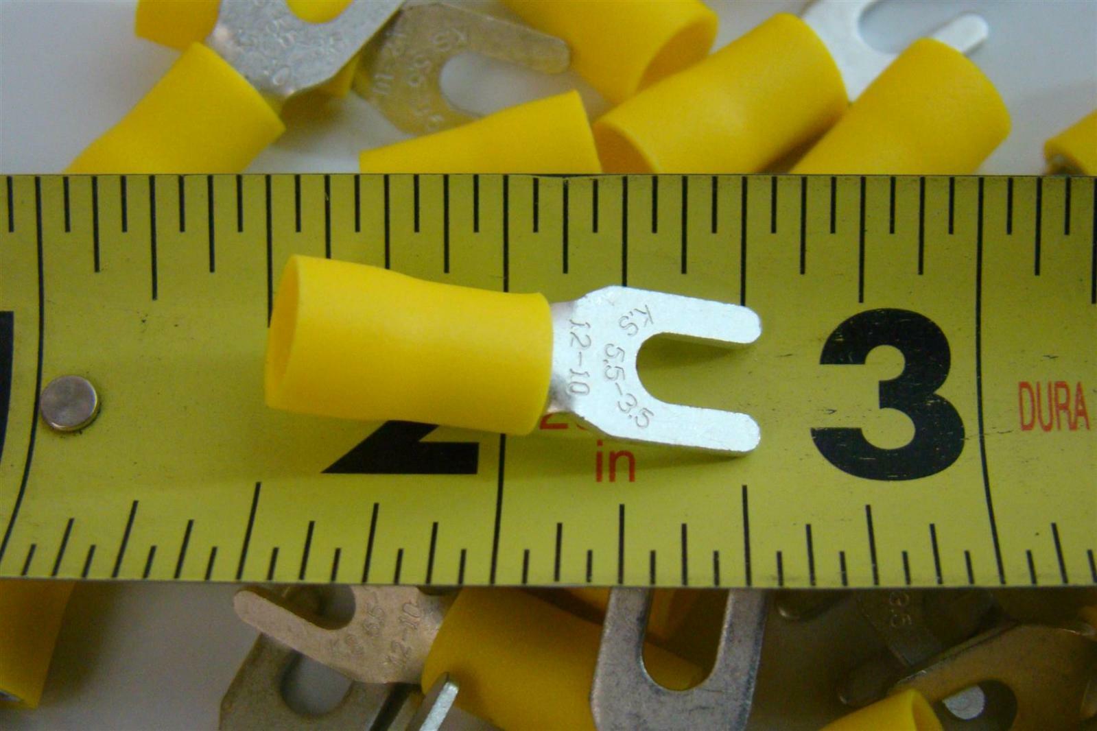 1/10pcs Ideal Spade Terminals Vinyl 1210 AWG (600V) 6 Stud 837201