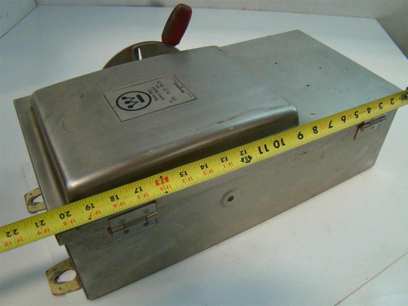 Westinghouse Heavy Duty Stainless Safety Switch 100A 600V ac 75hp WHU363 Joseph Fazzio