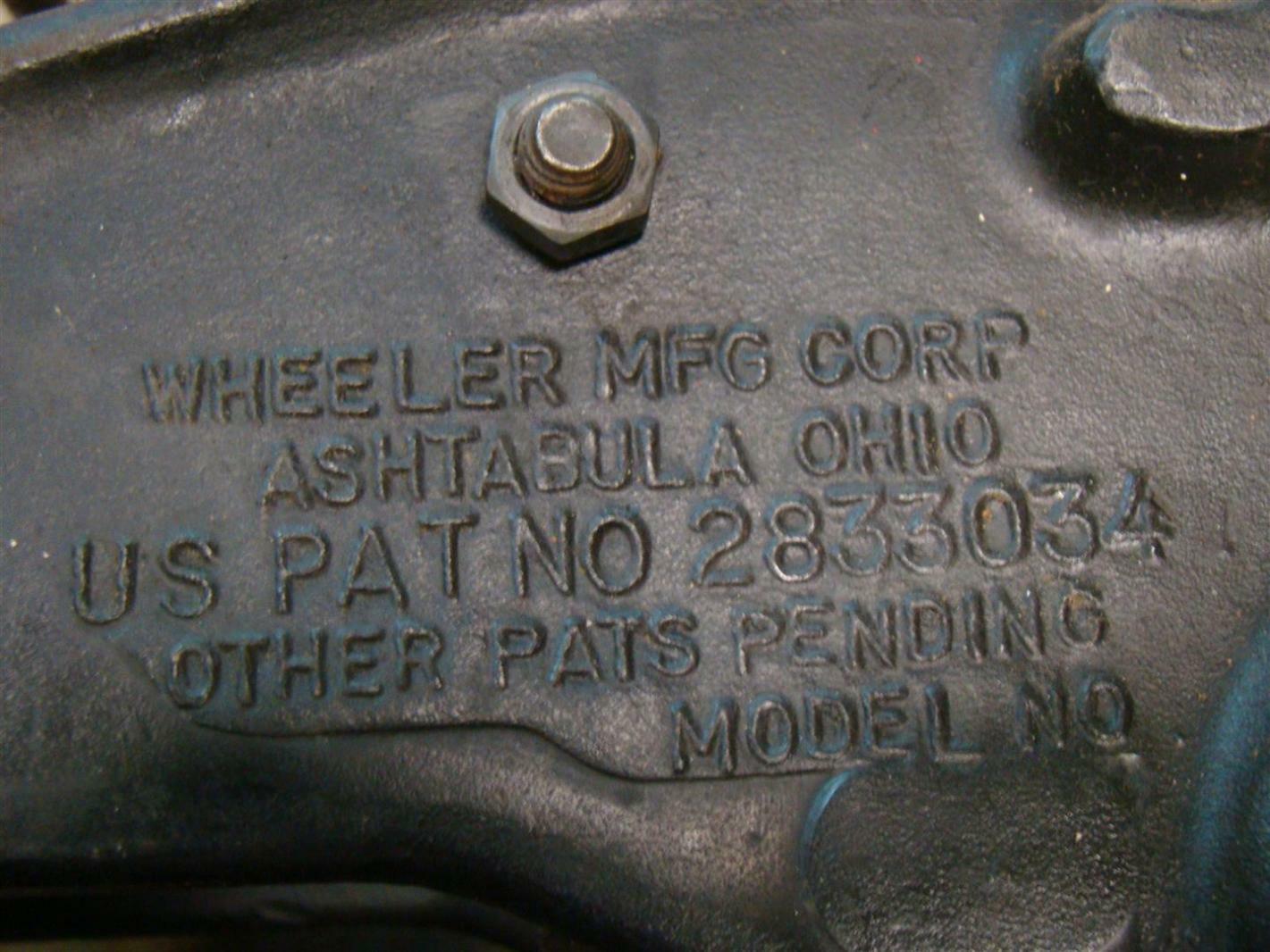 Wheeler Hydraulic Pipe Cutter 3890 Joseph Fazzio, Incorporated