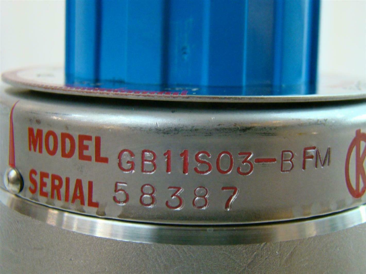 Kates Stainless Flow Control Valve 275PSI 58387 FCV-10B-1301 GB11S03-BFM