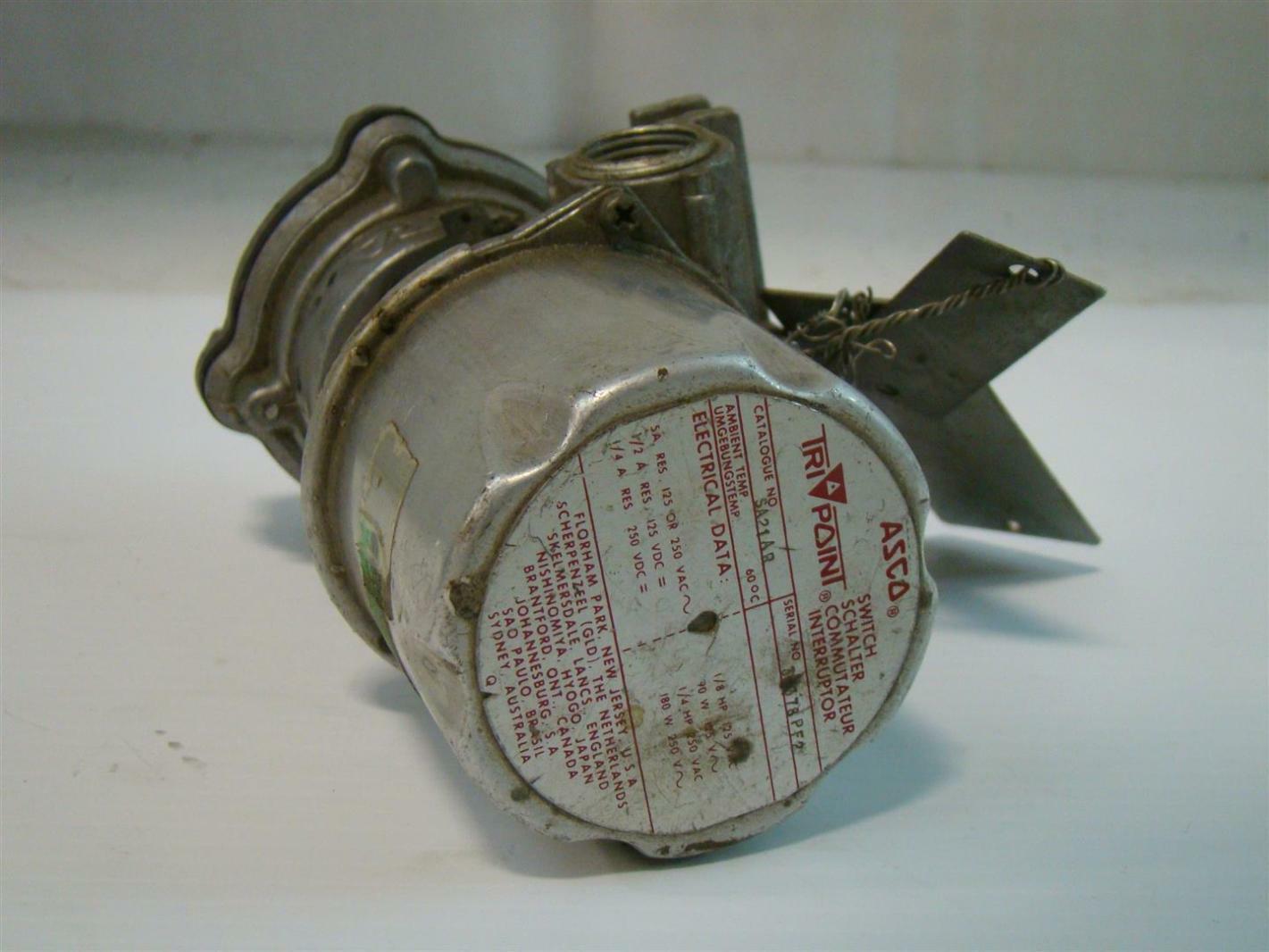 Asco Tri Point Switch 1/8HP 125Vac 36378PF2 SA21AR
