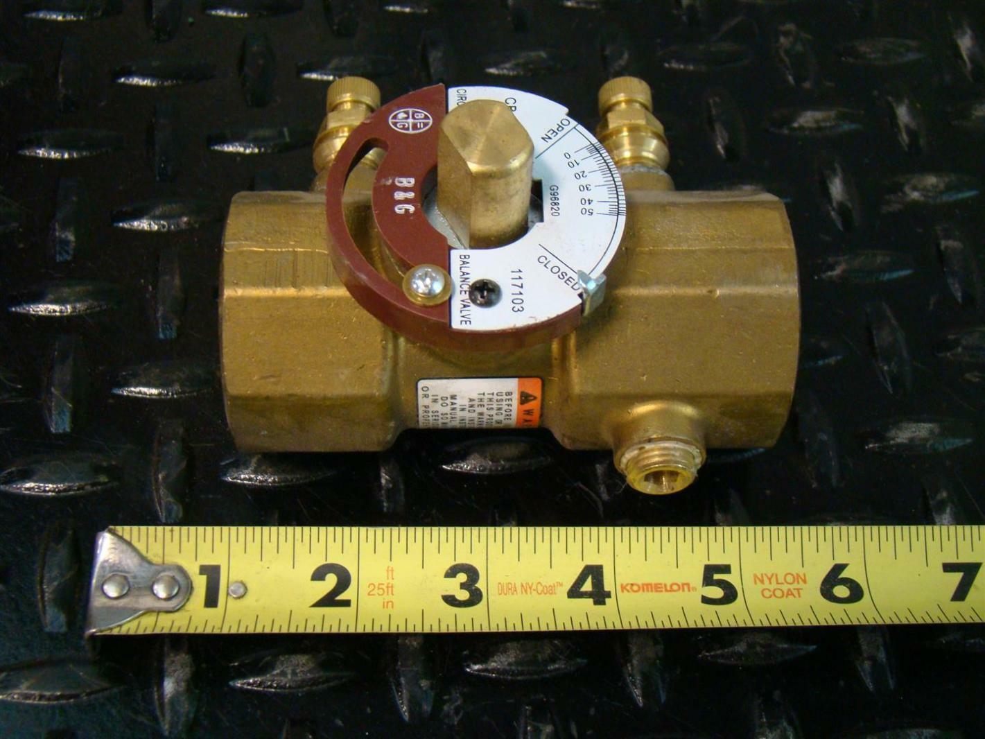 B&G Circuit Setter Balance Valve CB11/4 Sweat Joseph Fazzio