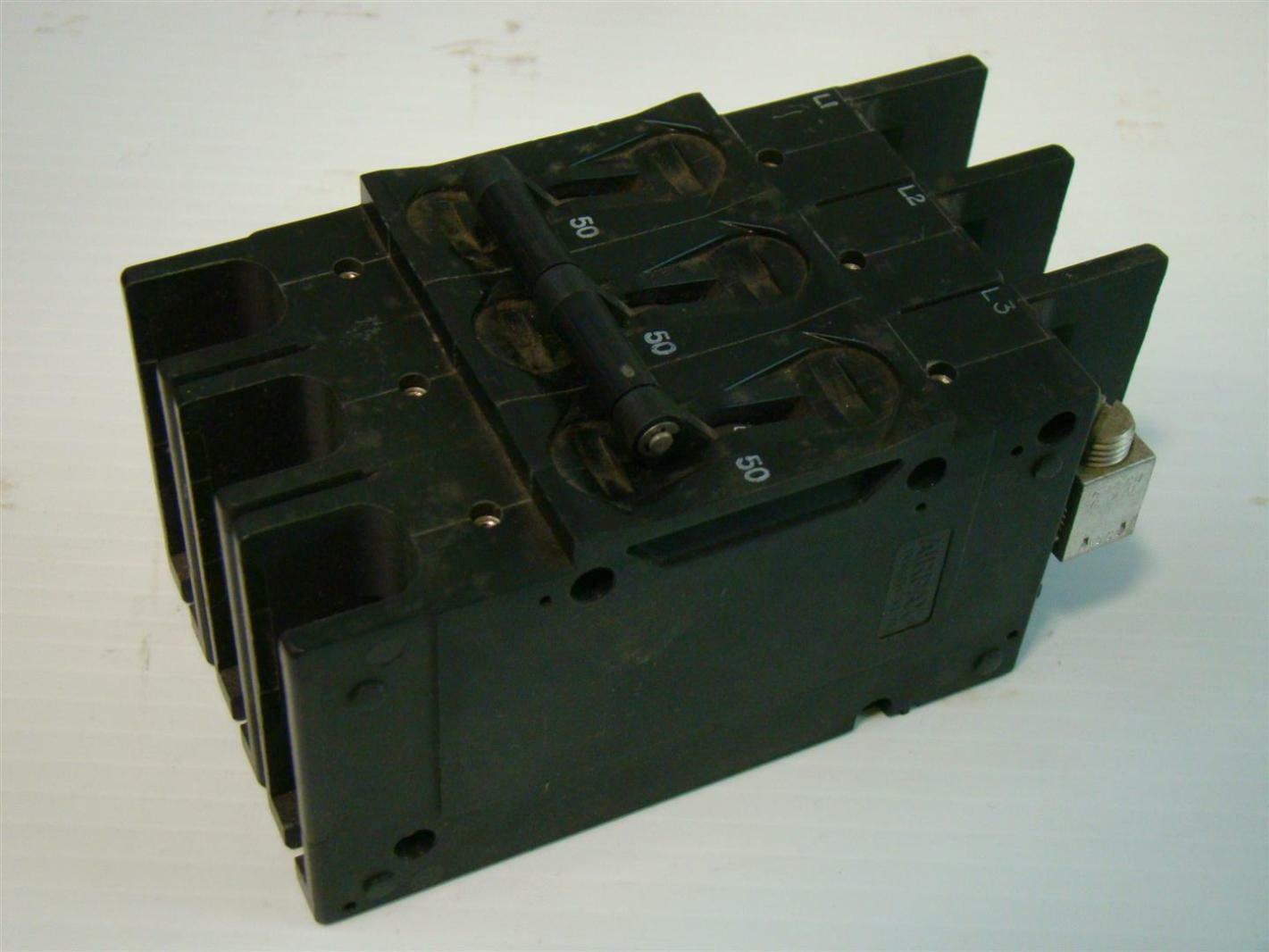 Airpax 50A 3Pole Circuit Breaker 277/480V Trip 62.5Amps 419038C