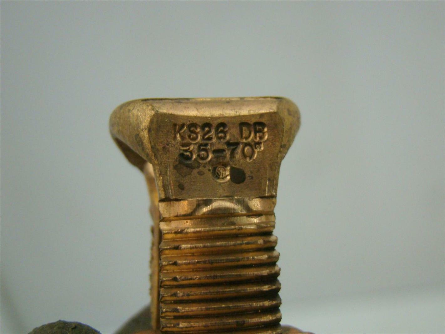 (6) Burndy Wire Lug Grounding Nut KS26 DB 3570" 142/0T 2/0R Joseph