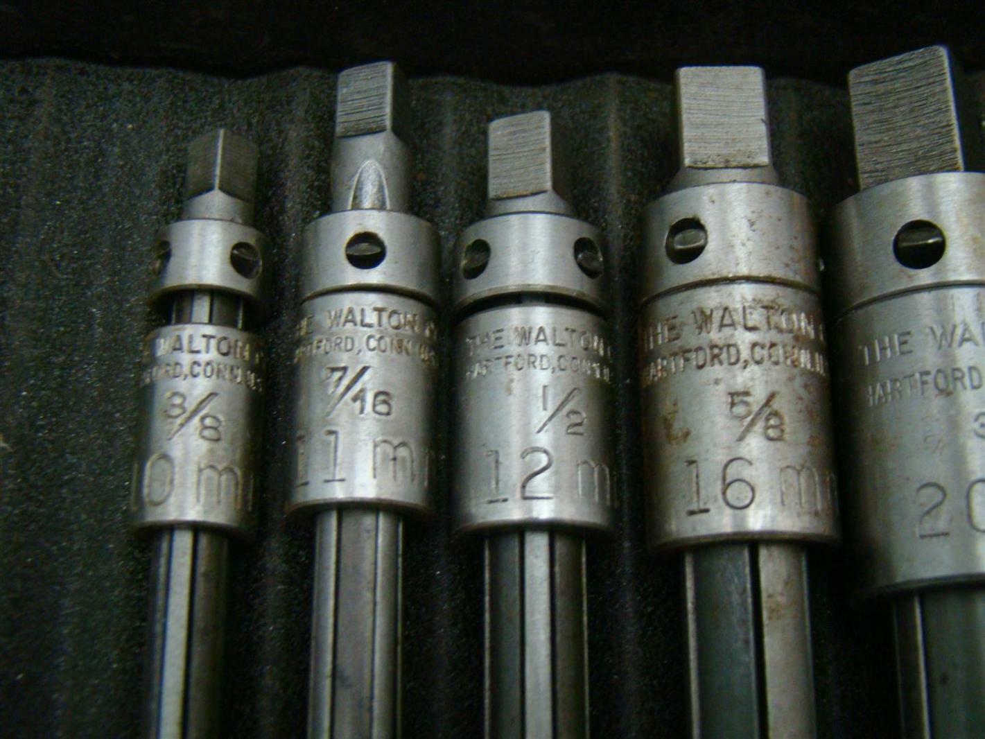 The Walton 3/8" 10 mm 1" 25mm Tap Extractors Set Joseph Fazzio