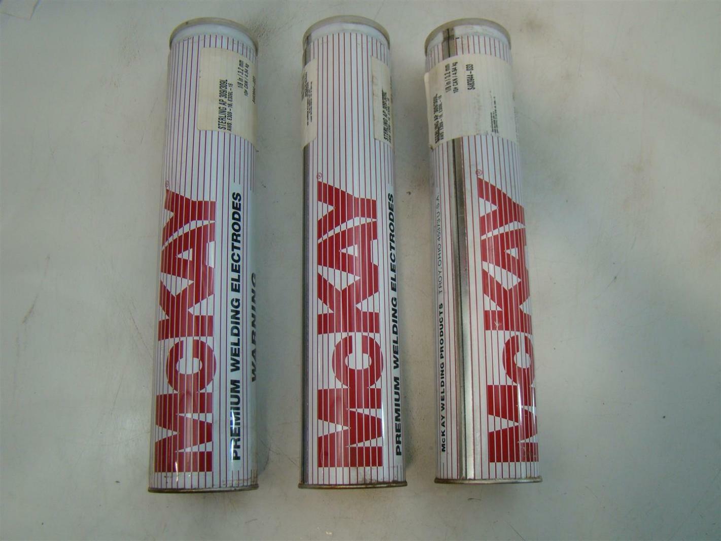 (3) McKay Premium Welding Electrodes Sterling AP 1/8in/3.2mm 309/309L