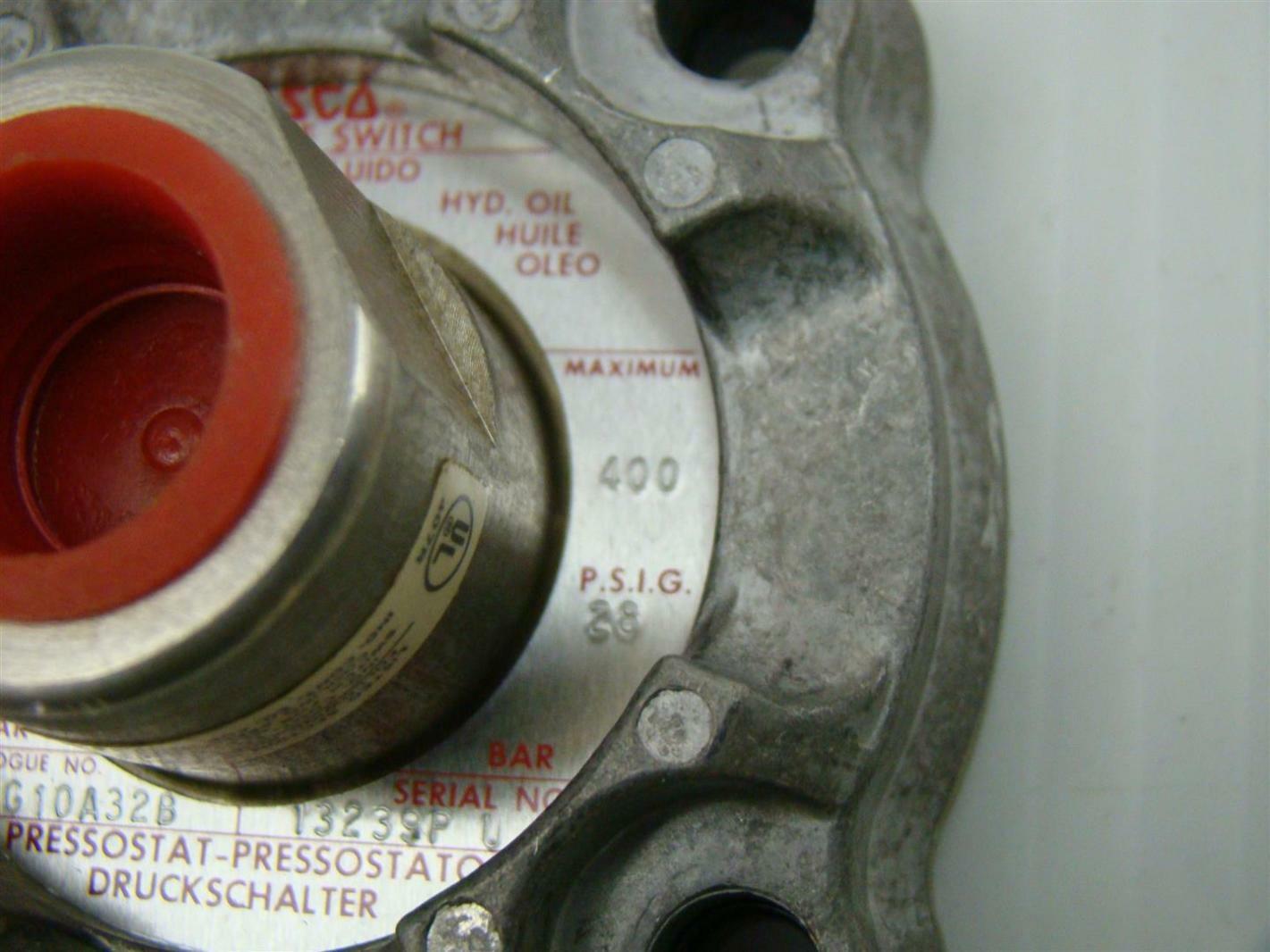 Asco Pressostat Pressure Switch 400/200psi TG10A32B Joseph Fazzio