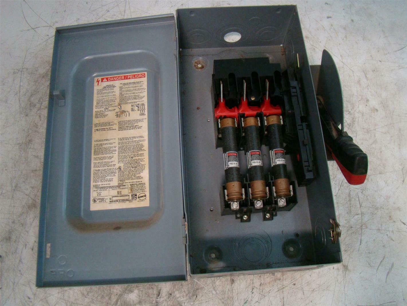 Square D Heavy Duty Safety Switch 60Amp H362 Joseph Fazzio, Incorporated
