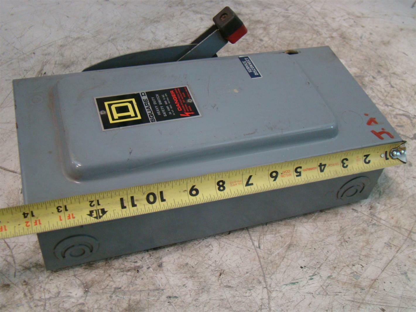 Square D Heavy Duty Safety Switch 30Amp 600Vac HU361 Joseph Fazzio