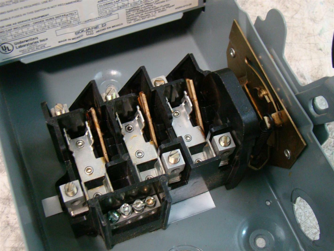 Square D safety switch Enclosure 30A 240Vac D321NRB Joseph Fazzio