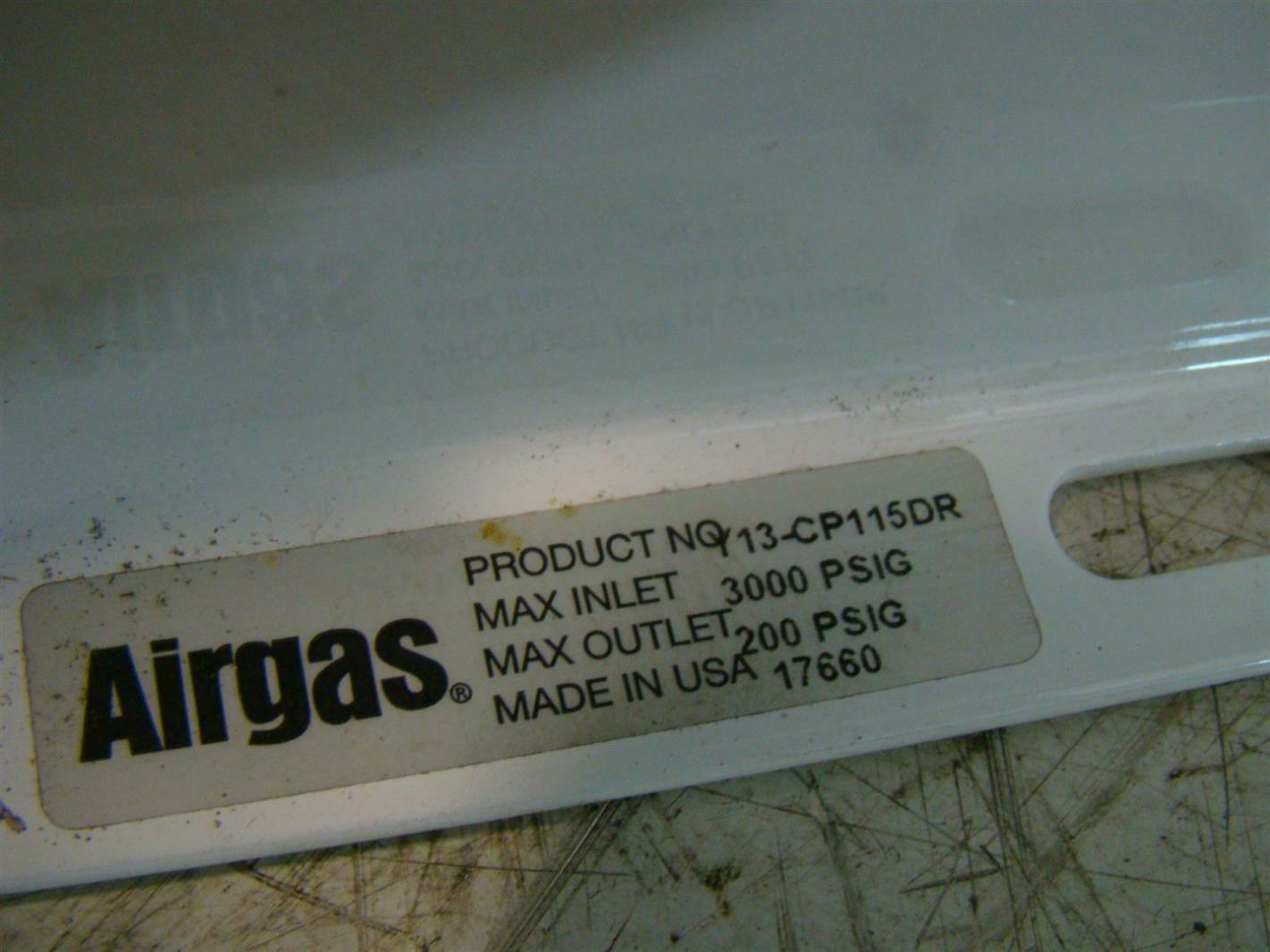 Airgas 200psig 17660 Gas Switchover Parker 1/4wp 5000psi hoses Y13-CP115DR