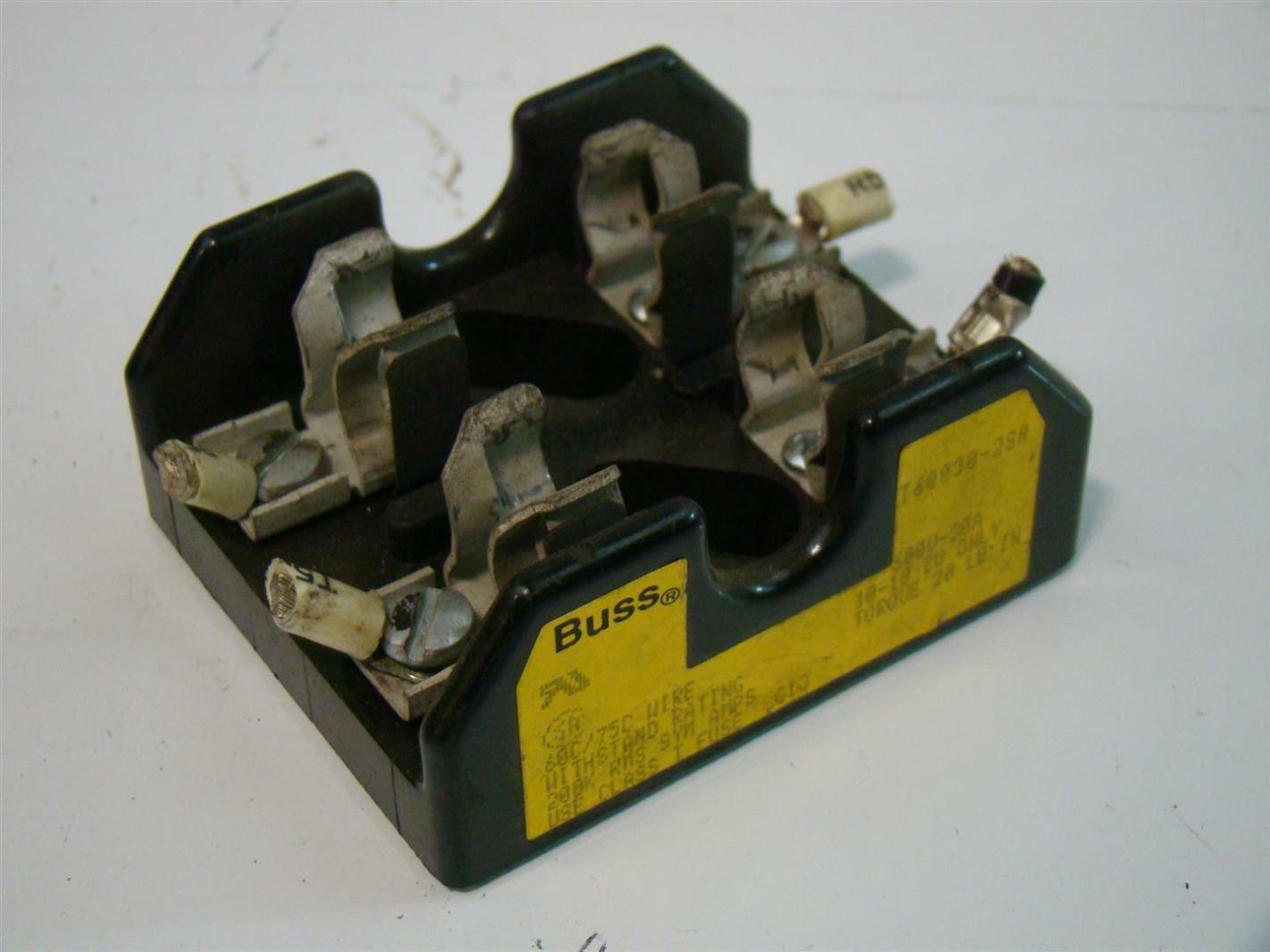 Buss Double Fuse Holder 30A 600V T600302SR Joseph Fazzio, Incorporated