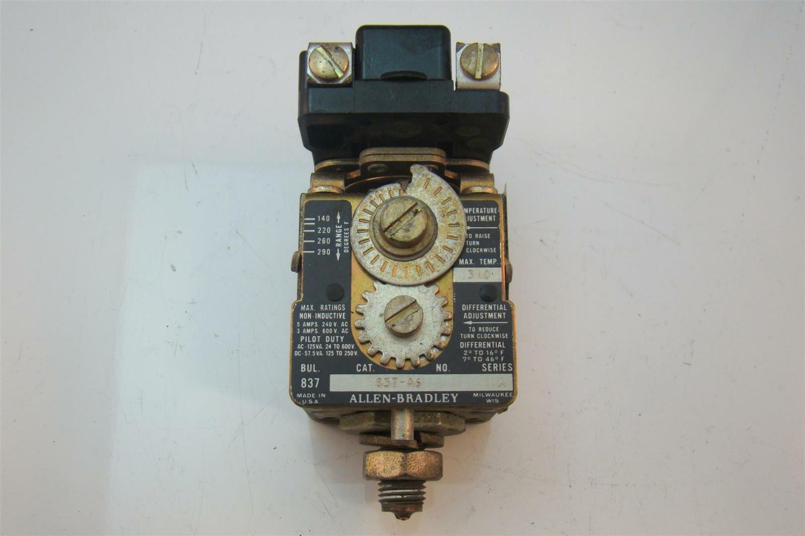 Allen Bradley Temperature Switch, 837A6 Joseph Fazzio, Incorporated
