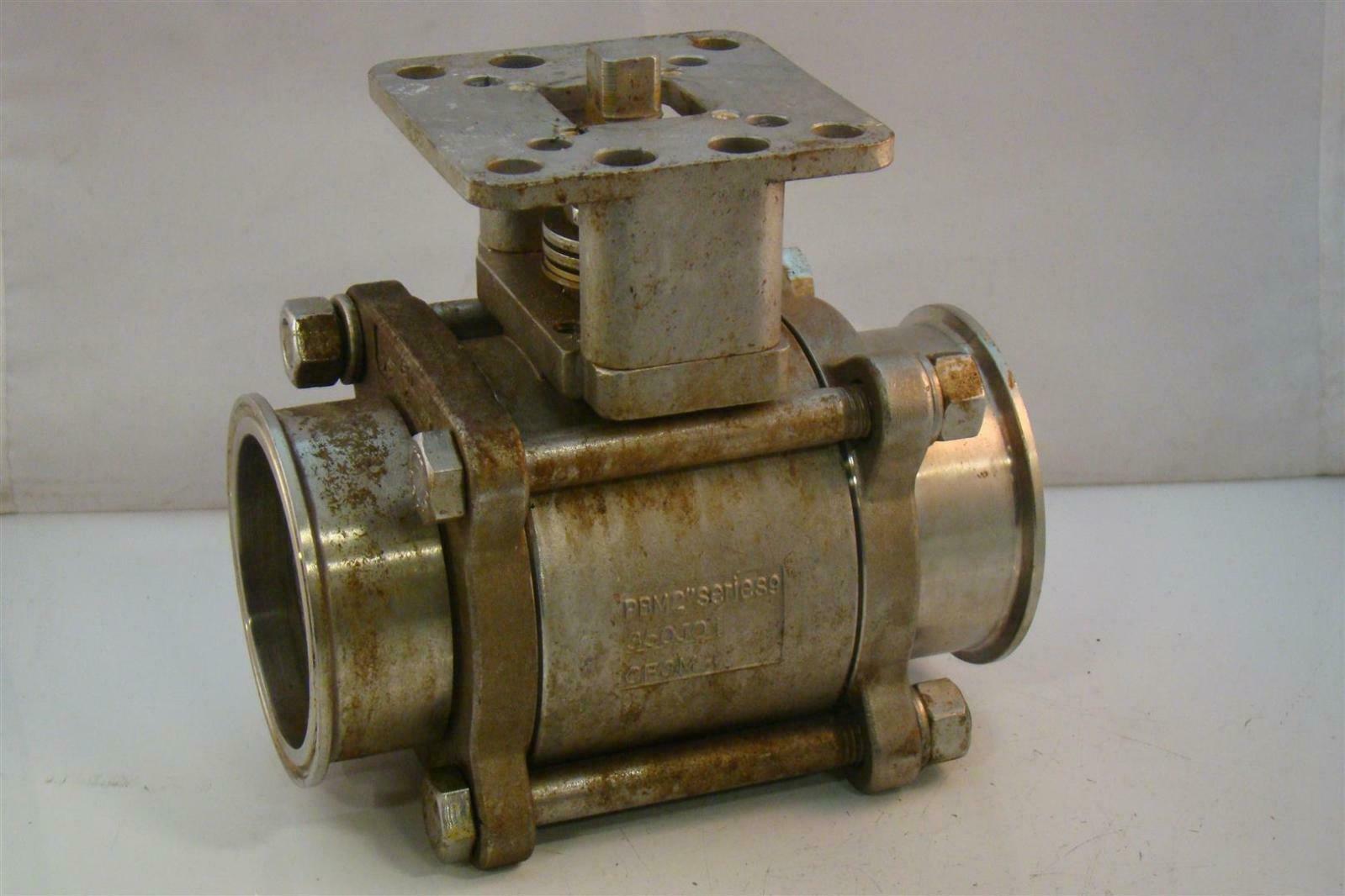 PBM Ball Valve SIHLH5XJ02 2" 316L Stainless Sanitary Clamp TFM VTFE