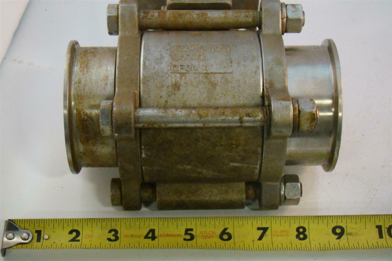 PBM Ball Valve SIHLH5XJ02 2" 316L Stainless Sanitary Clamp TFM VTFE