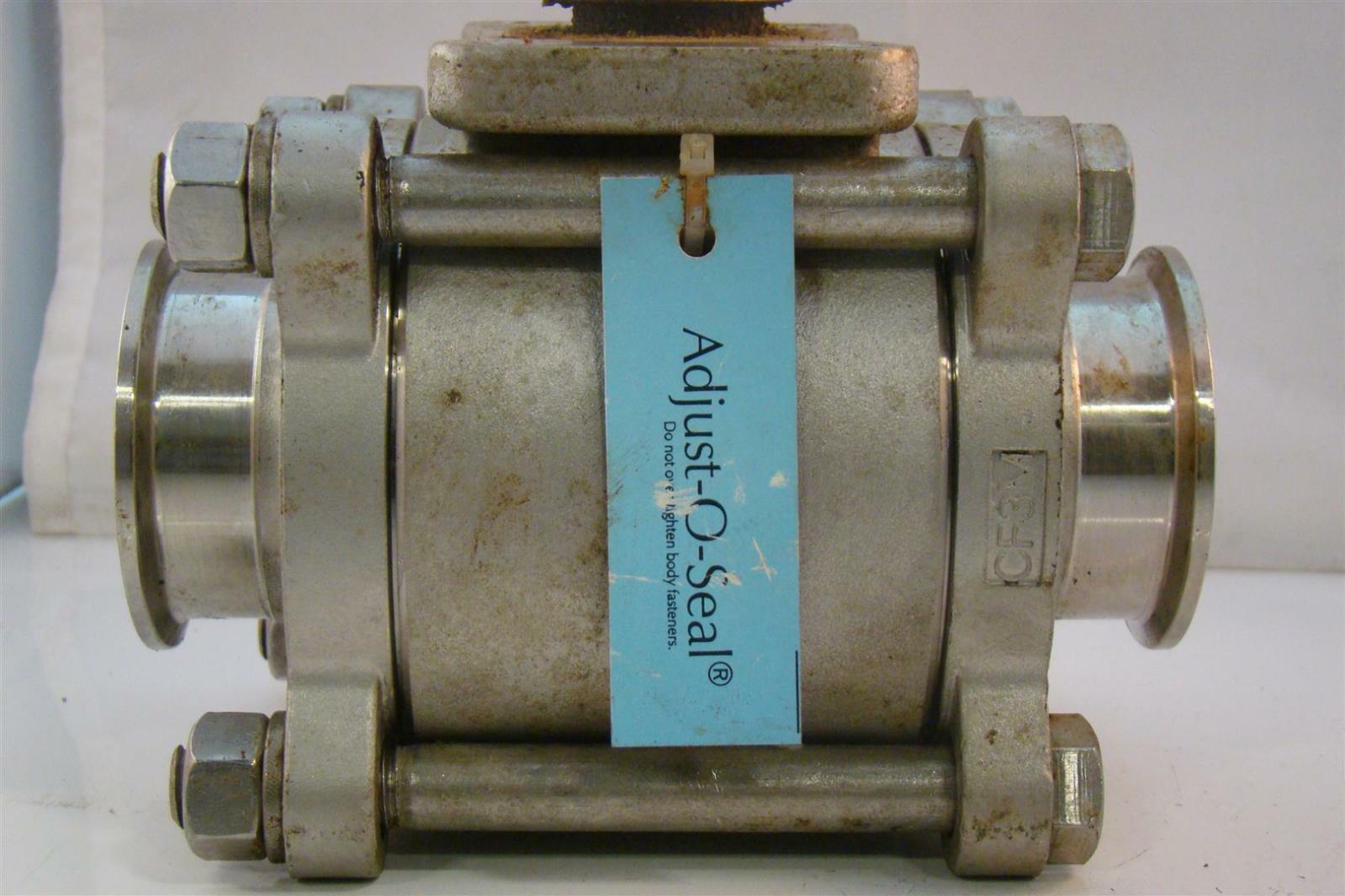 PBM Ball Valve SIHLH5XJ02 2" 316L Stainless Sanitary Clamp TFM VTFE