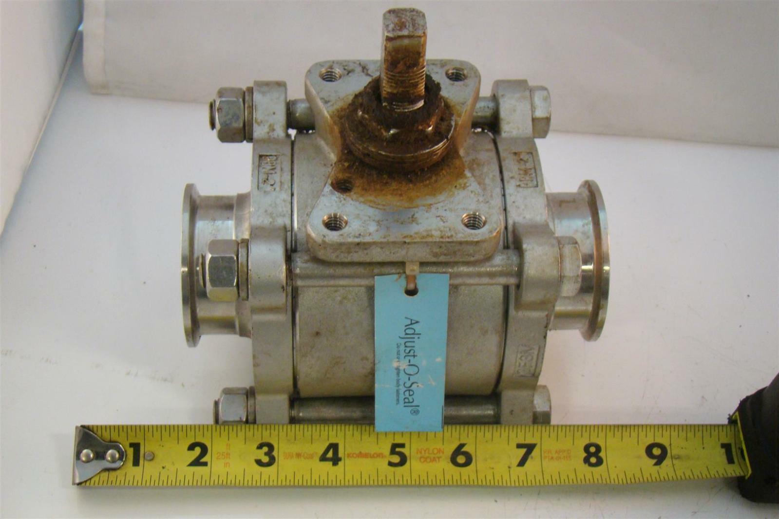 PBM Ball Valve SIHLH5XJ02 2" 316L Stainless Sanitary Clamp TFM VTFE