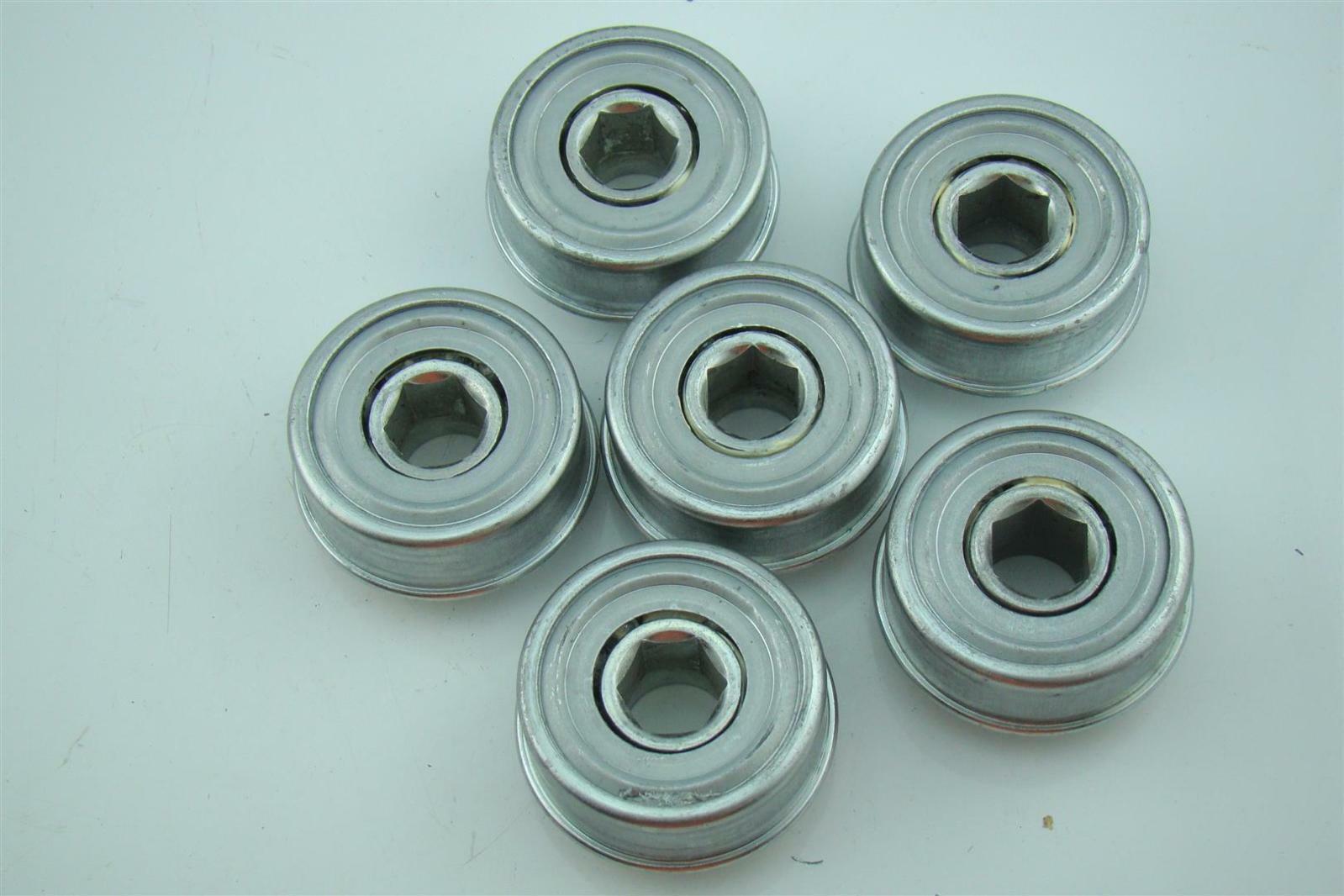 ( Qty 6) Conveyer Roller Bearing Hex shaft Joseph Fazzio, Incorporated