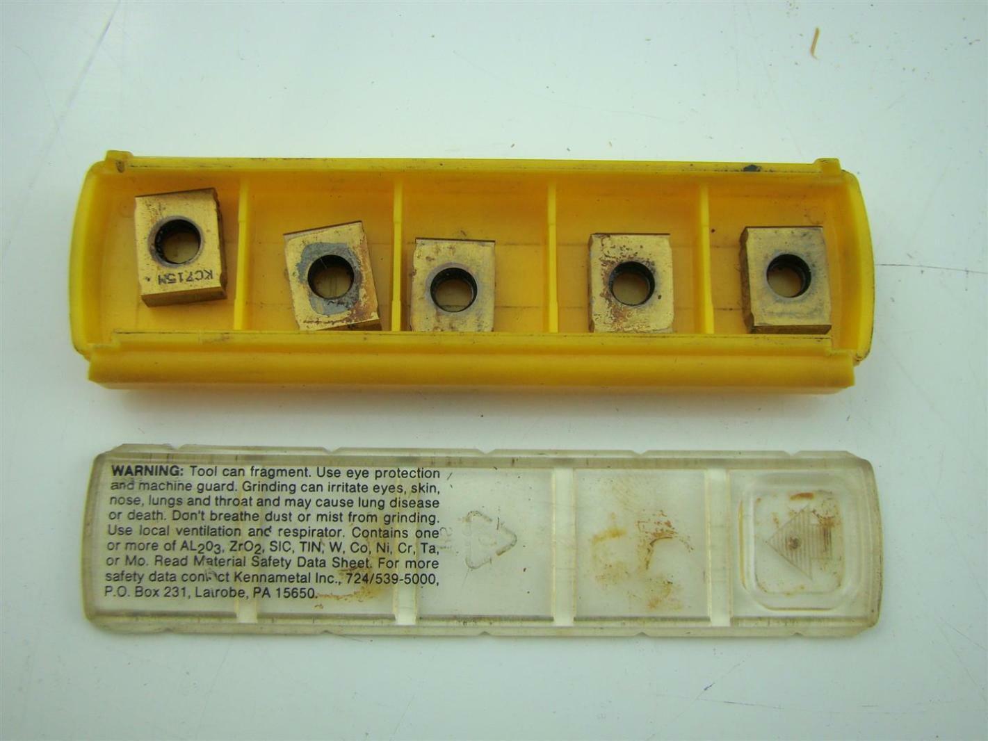 (5) KENNAMETAL CARBIDE MILLING INSERTS LNEU1245 KC715M Joseph