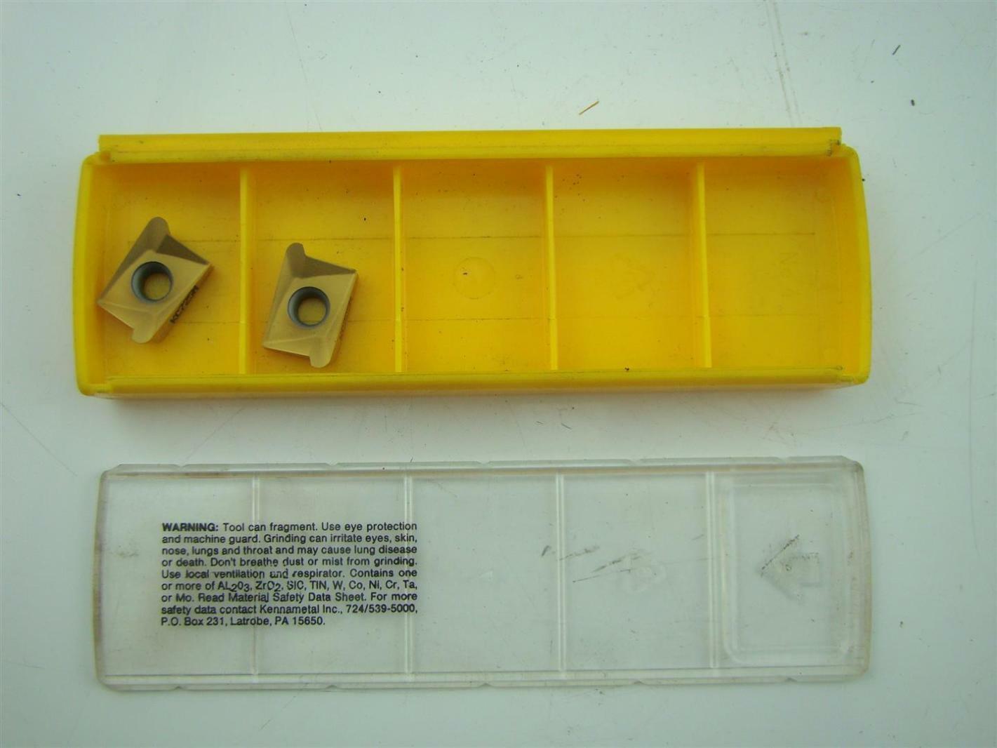 (2) KENNAMETAL CARBIDE MILLING INSERTS ANGT160616PPERLG KC725M