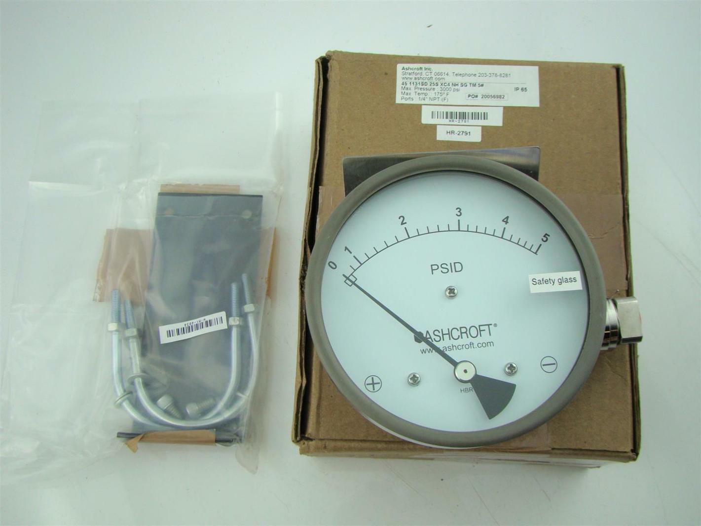 ASHCROFT 3000 PSI PRESSURE GAUGE MAX TEMP 175F 1/4 NPT Joseph