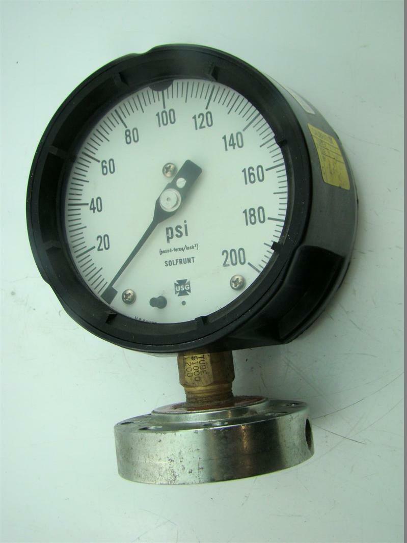USG PRESSURE GAUGE MAX 200 PSI WITH AMETEK DIAPHRAGM Joseph Fazzio, Incorporated