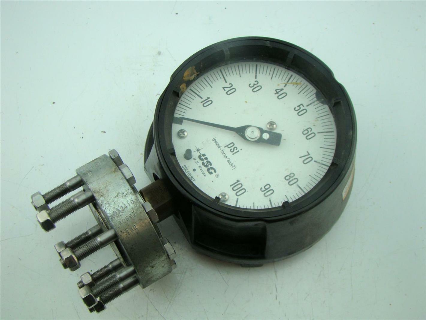 ASHCROFT PRESSURE GAUGE MAX PSI = 100 WITH AMETEK DIAPHRAGM Joseph