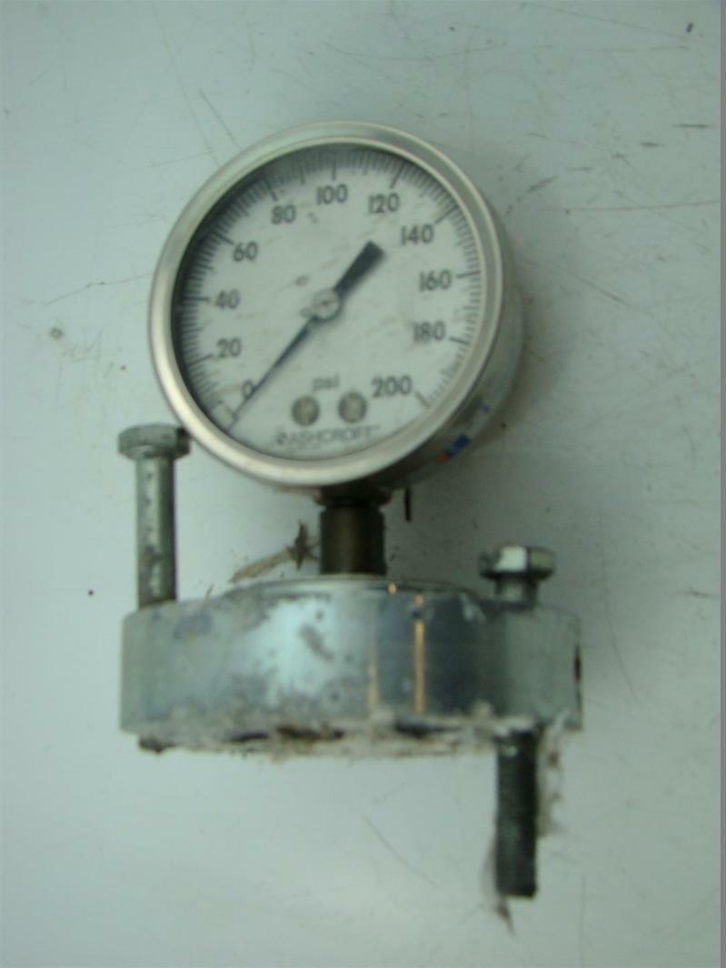ASHCROFT PRESSURE GAUGE MAX PSI = 200 WITH AMETEK DIAPHRAGM Joseph