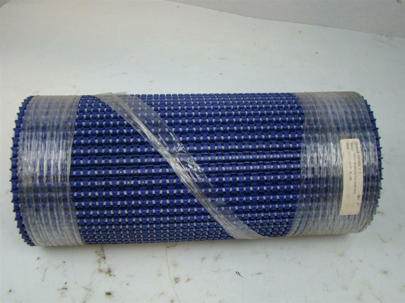 CONVEYOR BELT M1220 FLAT TOP ACETAL BLUE 17.7" X 10' Joseph Fazzio
