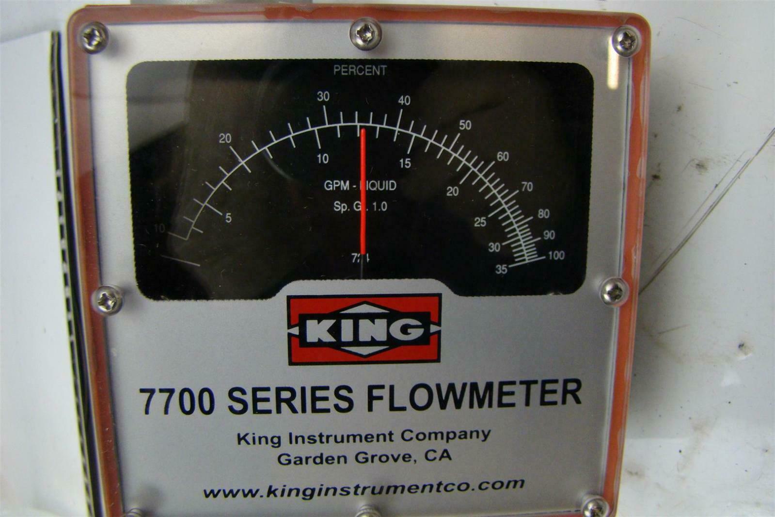 King 7700 Series Flowmeter, 26 Psi Max, 1.5" Id, Flanged Joseph