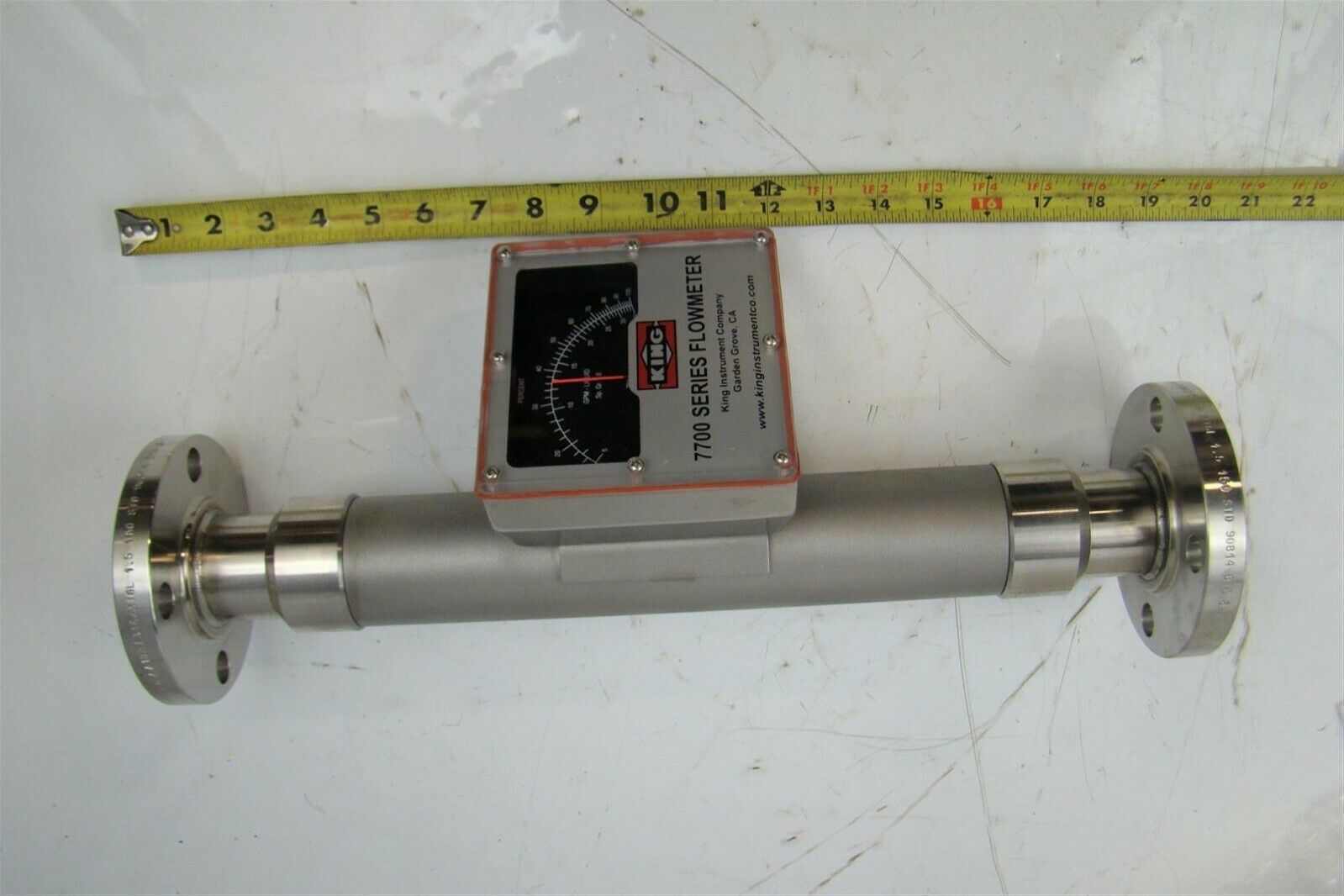 King 7700 Series Flowmeter, 26 Psi Max, 1.5" Id, Flanged Joseph