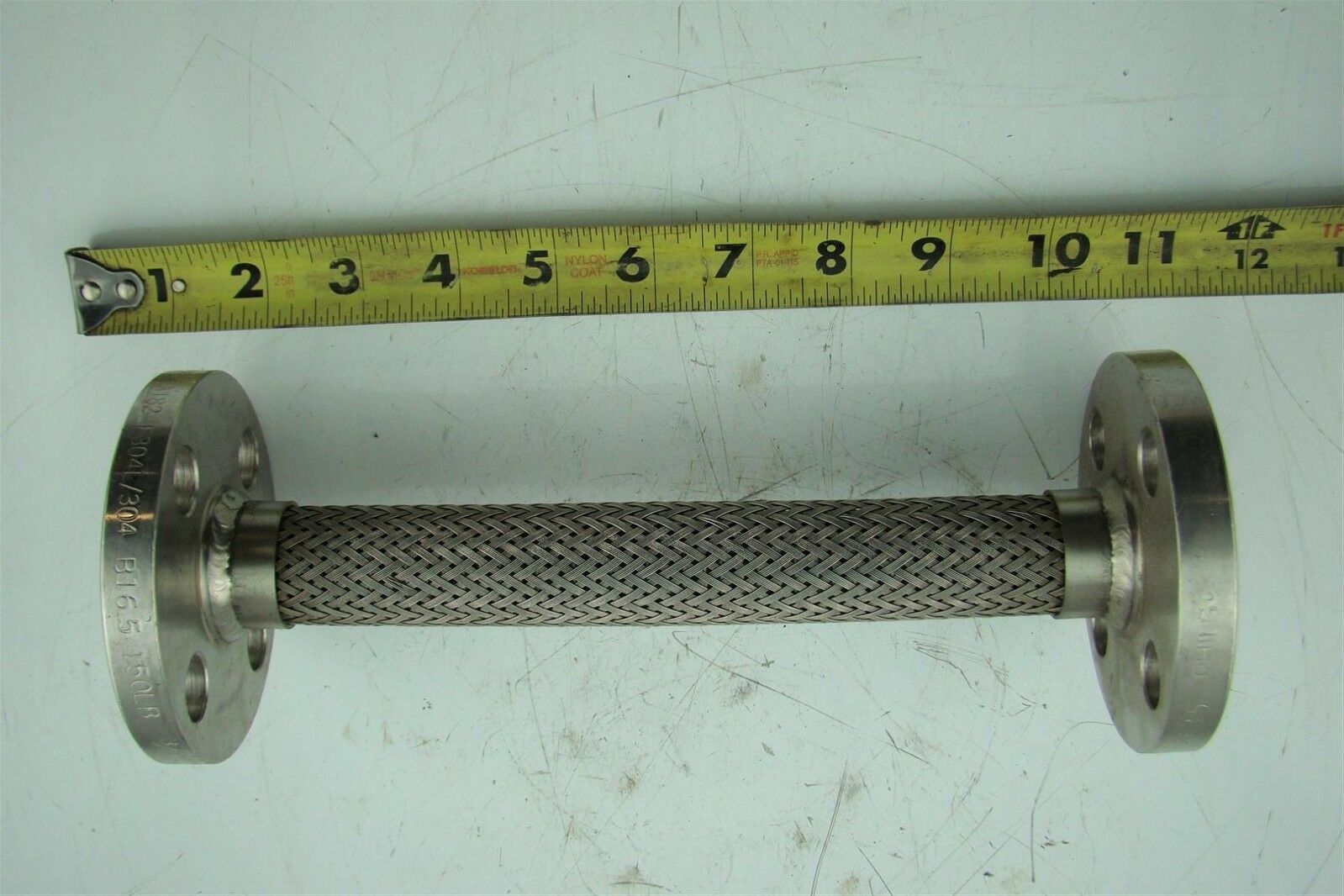 Flexible Metal Hose With Flanged Ends 10" L 3/4" D Stainless Flex