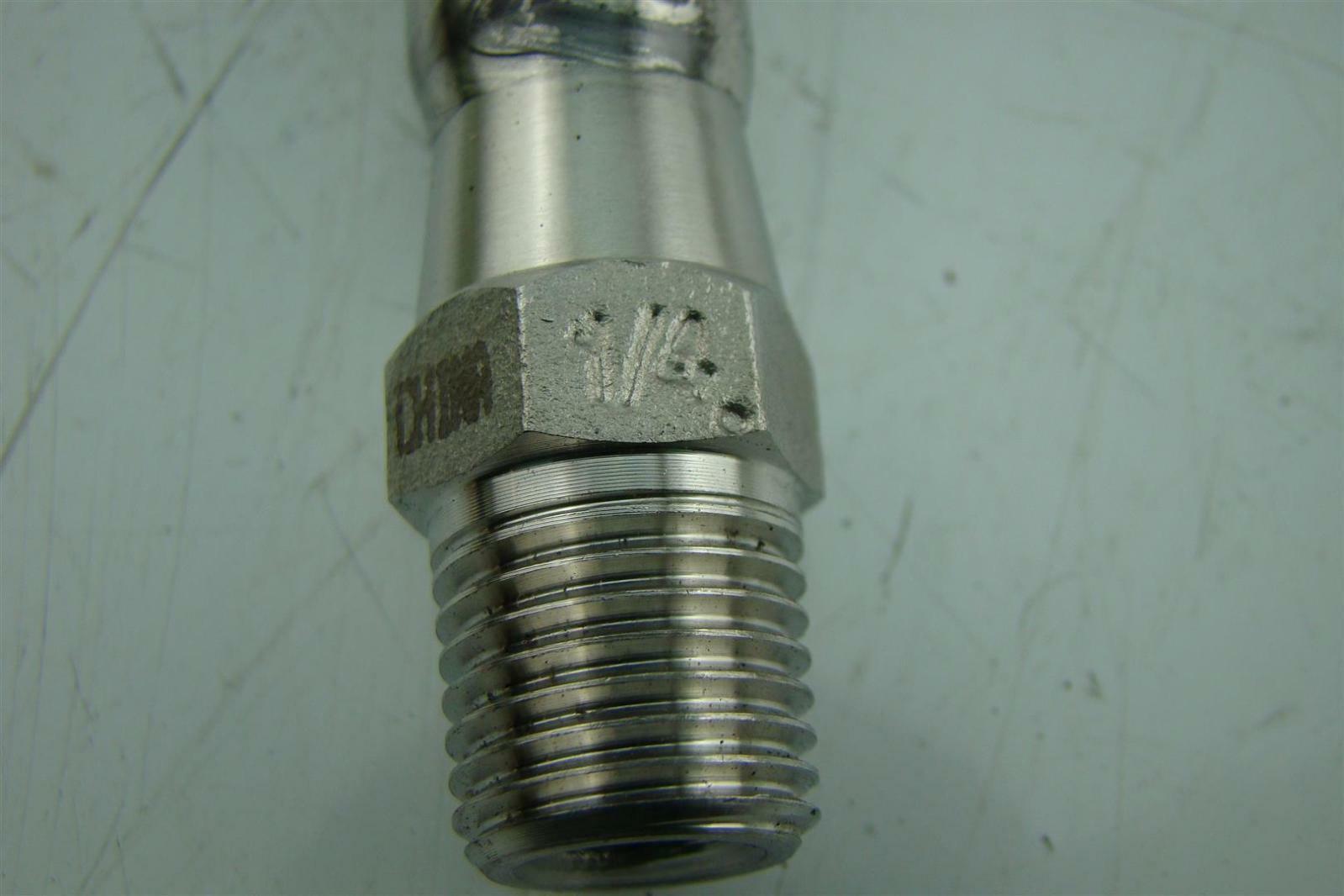 316SS 1/4" Hose Master Flexible Metal Hose With Threaded Ends 12"L