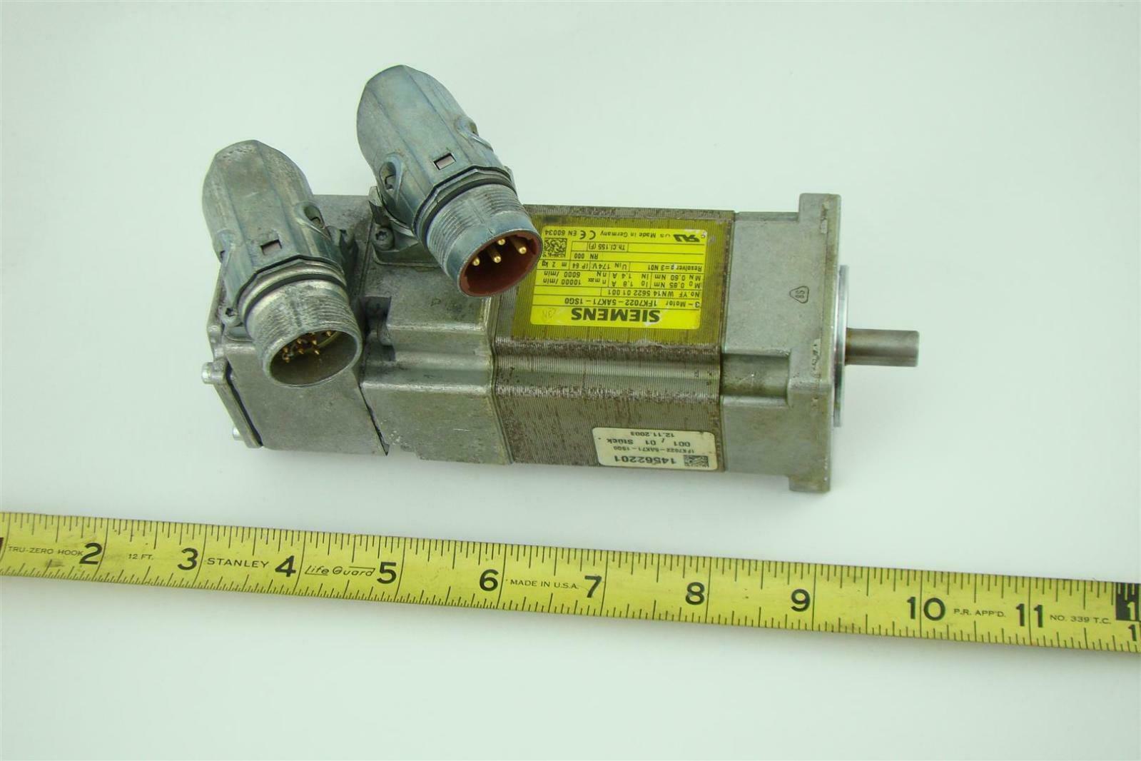 Siemens Servo Motor , Shaft .75" X .35" 1Fk70225Ak711Sg0 Joseph
