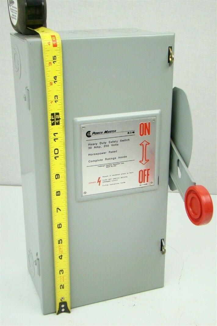 Power Master Heavy Duty Safety Switch 30A, 250V H321SNK Joseph Fazzio